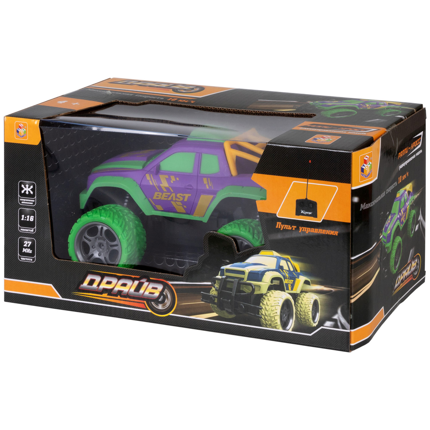 Машинка на пульте управления 1TOY Драйв Внедорожник, 21 см