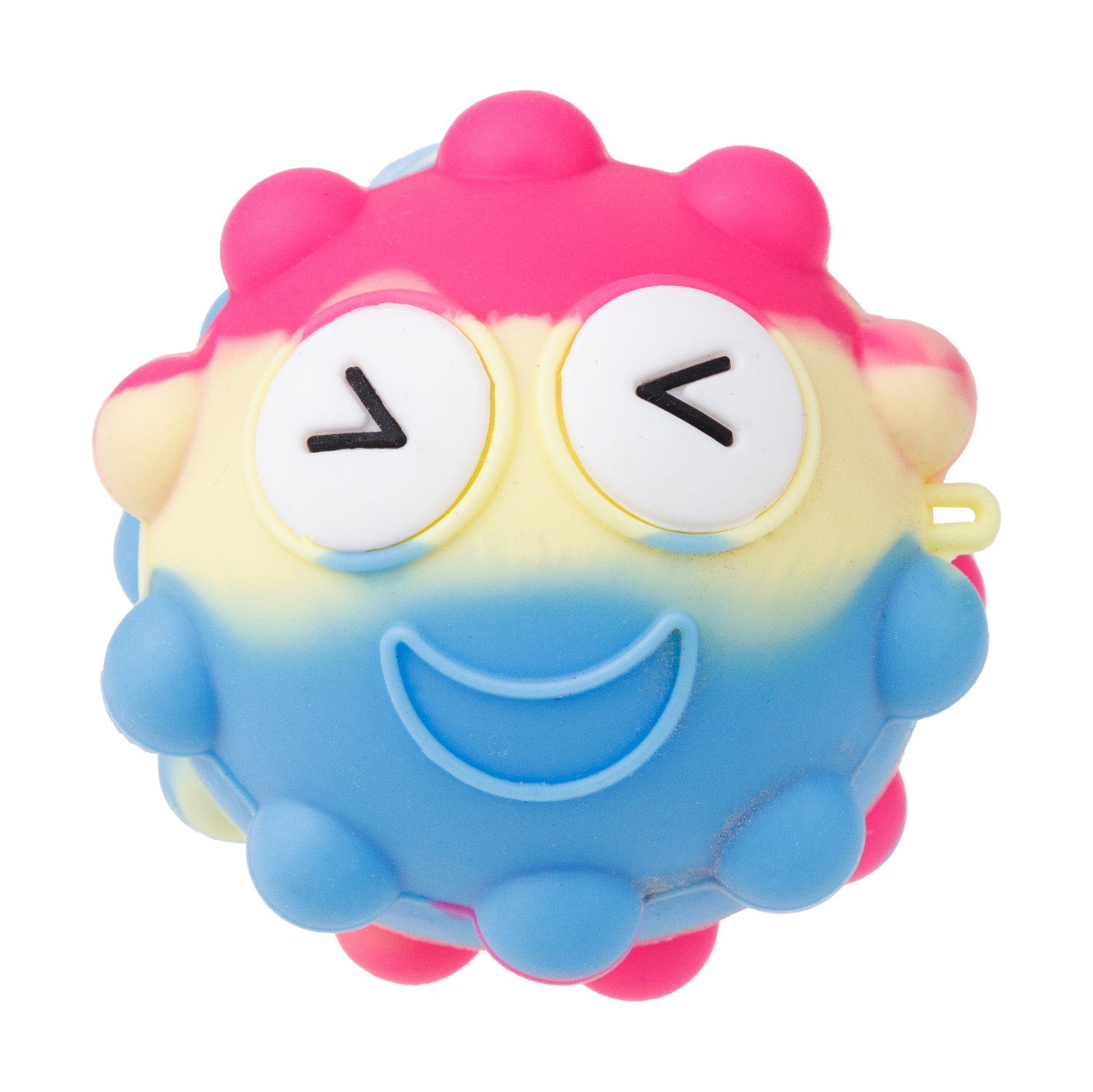 1toy Жмяка Hit Pop It "Смайлик" 7 см, 6 видов, 12 шт. в д/б