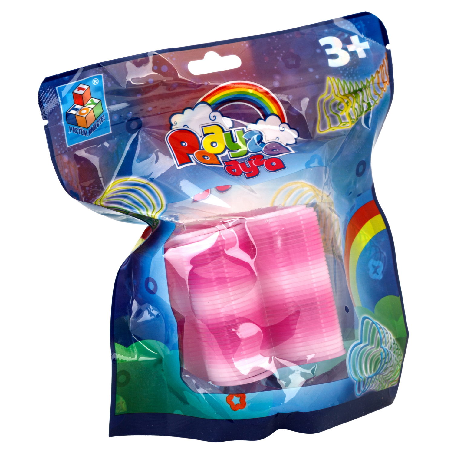 Пружинка радуга 1TOY «Радуга-дуга», 4 вида в ассортименте