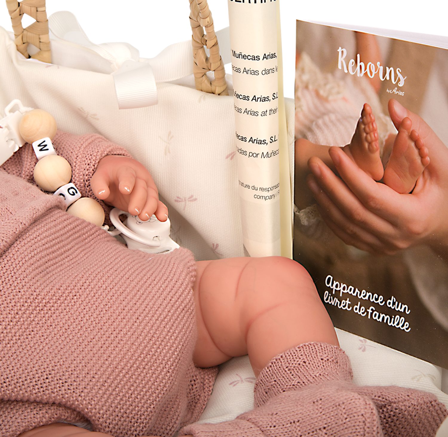 Кукла Arias ReBorns Avana мягкое тело, новорождённый пупс с аксессуарами, 45 см