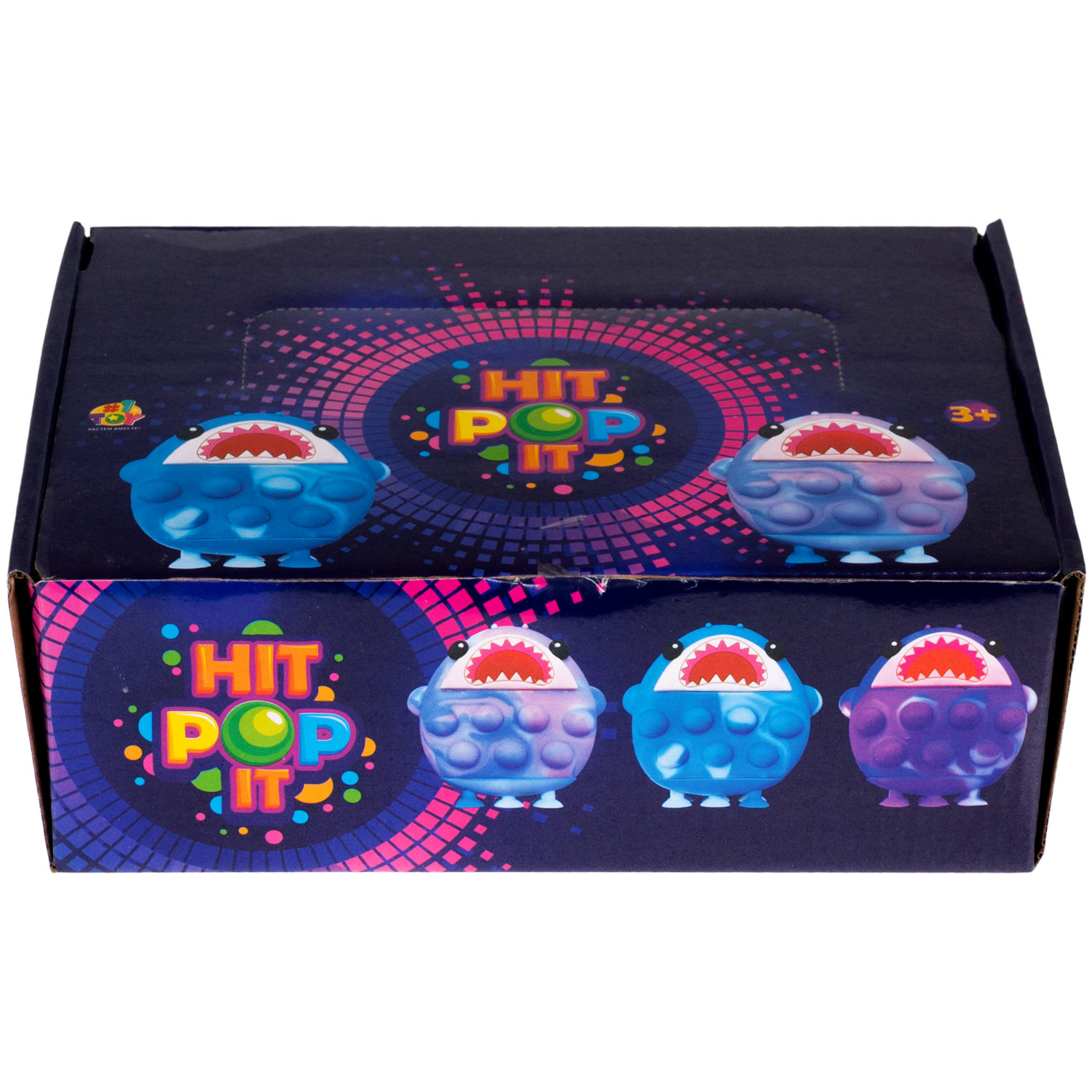 1toy Жмяка Hit Pop It "Акула" на присосках, 8х7х3,5 см, 3 вида в ассортименте