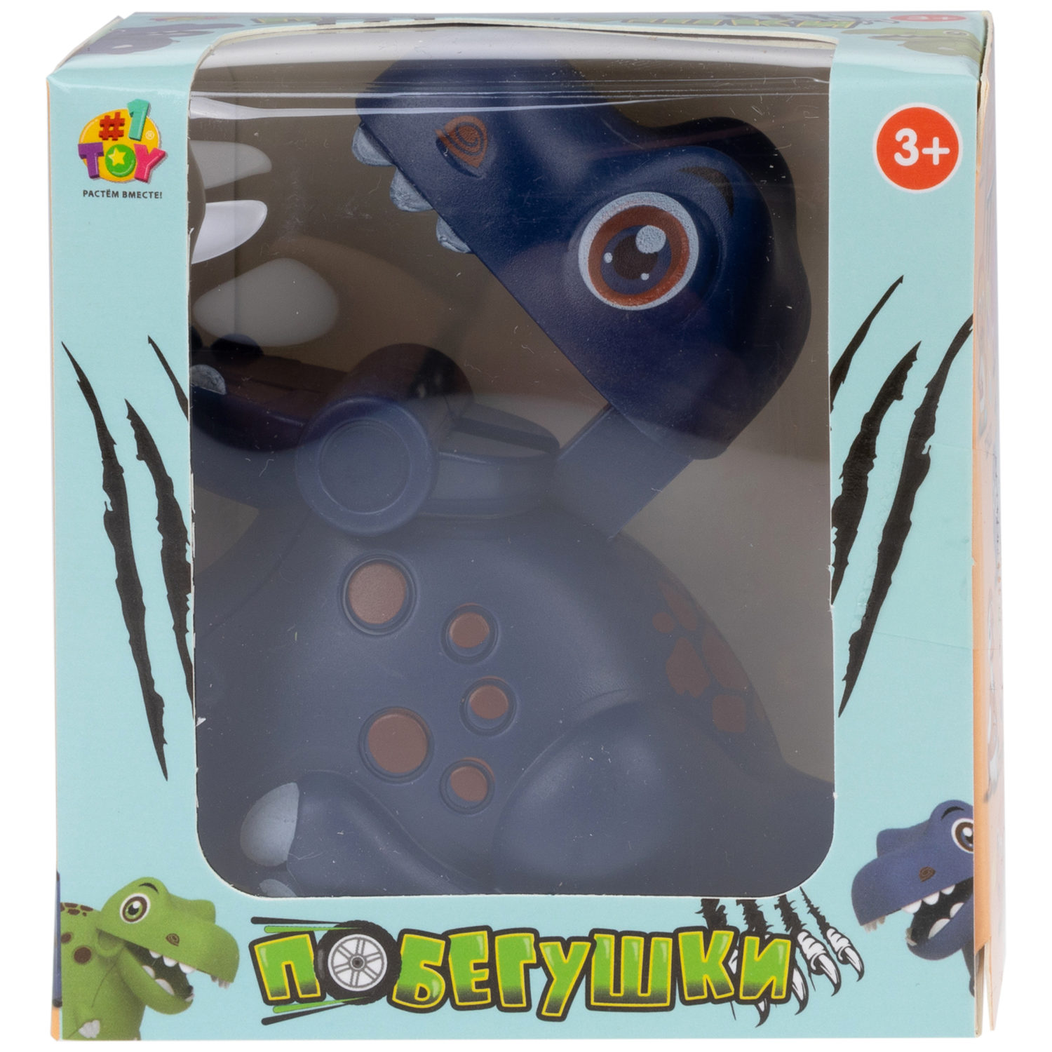 Инерционная игрушка 1TOY Побегушки Динозавр, цвет в ассортименте