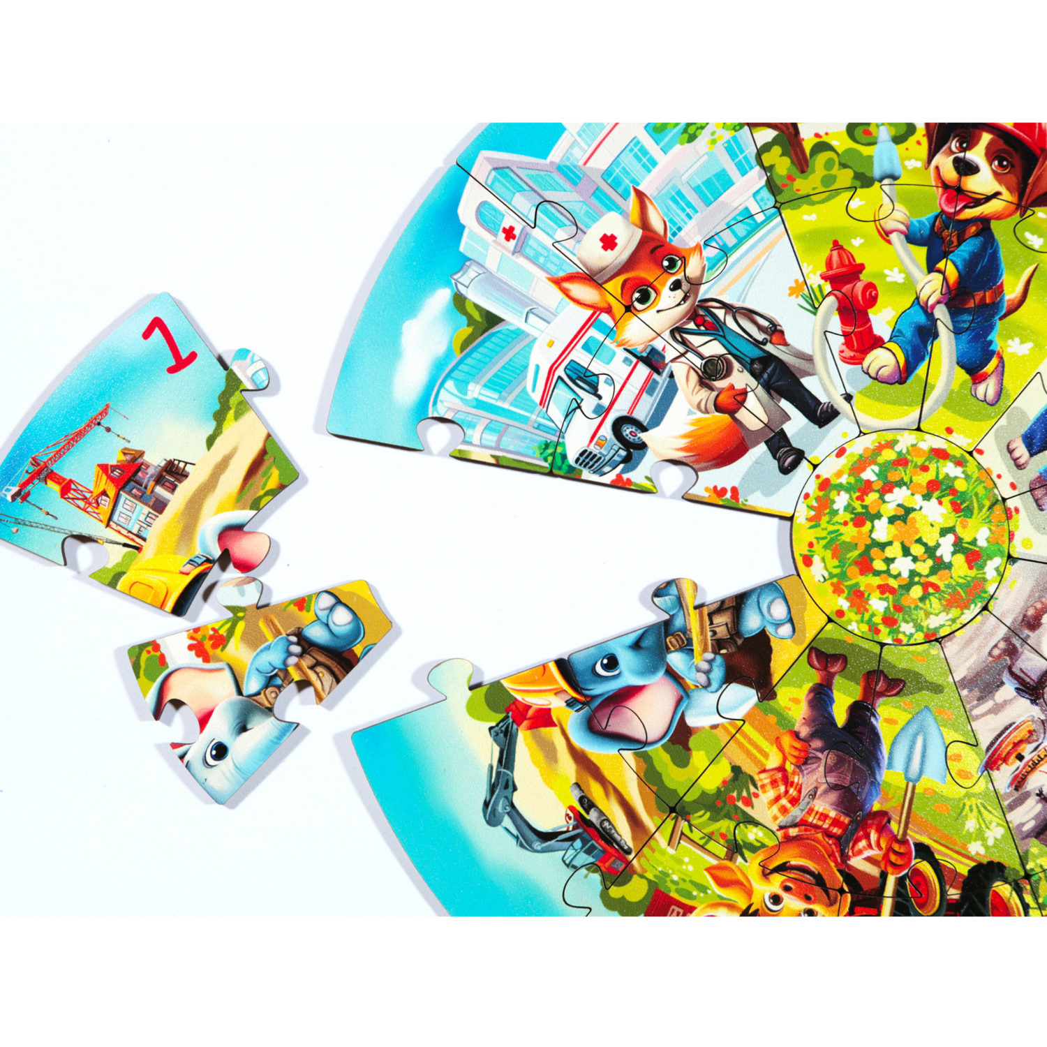 Деревянные пазлы Collection Animation Профессии, 25 деталей, D27см, 3+