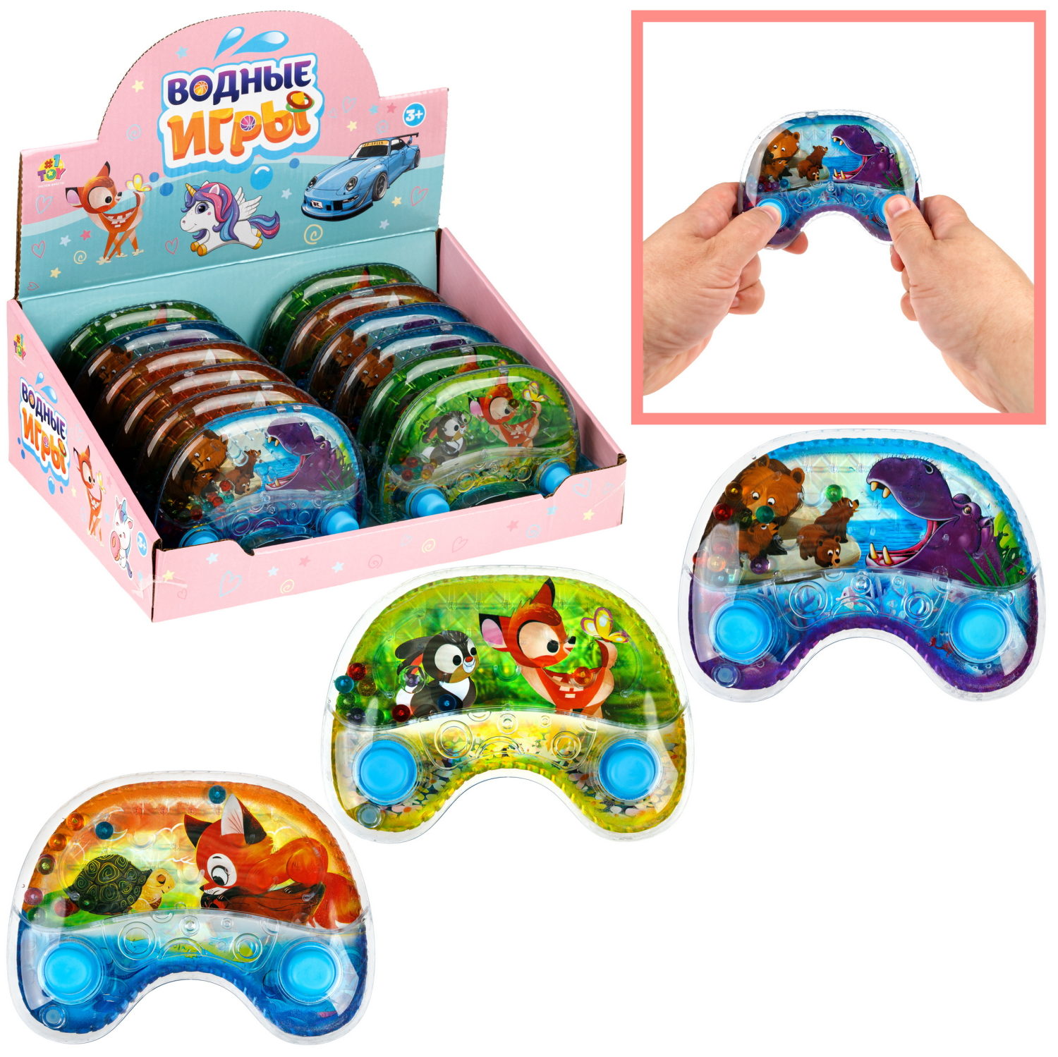 1TOY Игра с водой Джой Животные, 3 вида в ассортименте