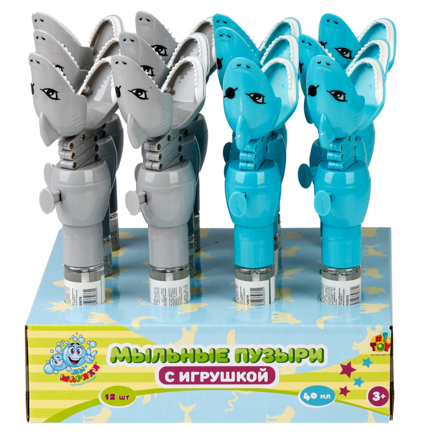 Мыльные пузыри 1TOY Мы-шарики! Акула, 40 мл