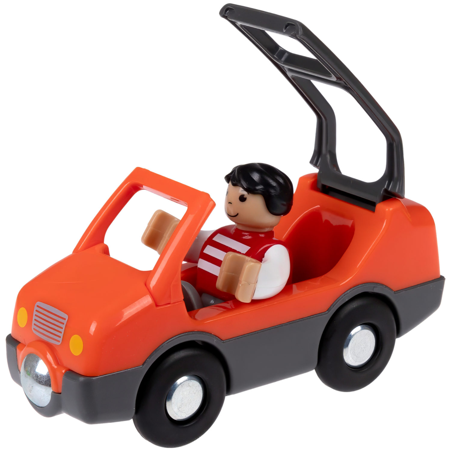 Деревянная железная дорога 1TOY GOODOK с электропоездом, 24 элемента