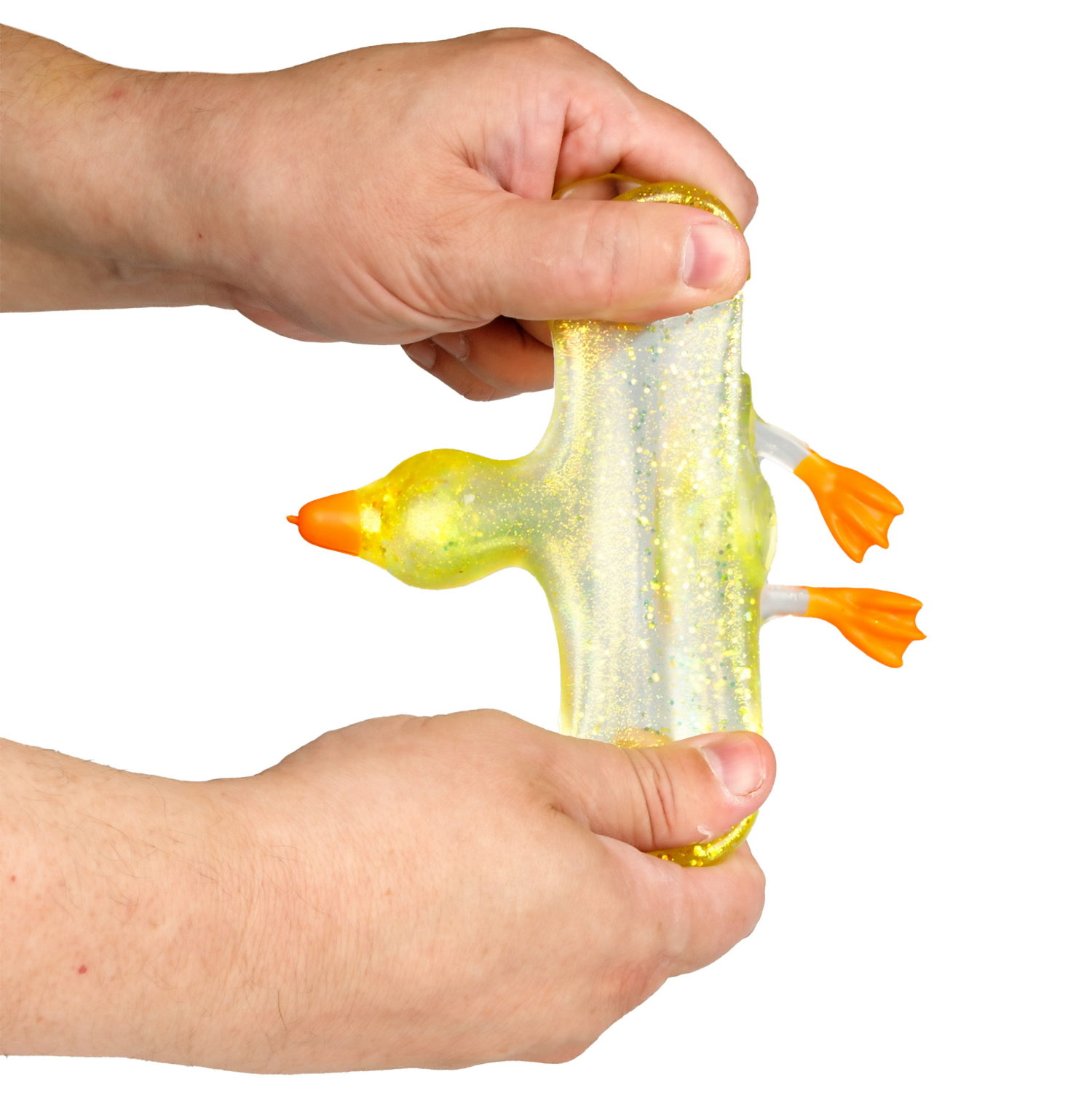 Антистресс-игрушка 1TOY Крутой замес Супергель гусь прозрачный, 9х8х5 см