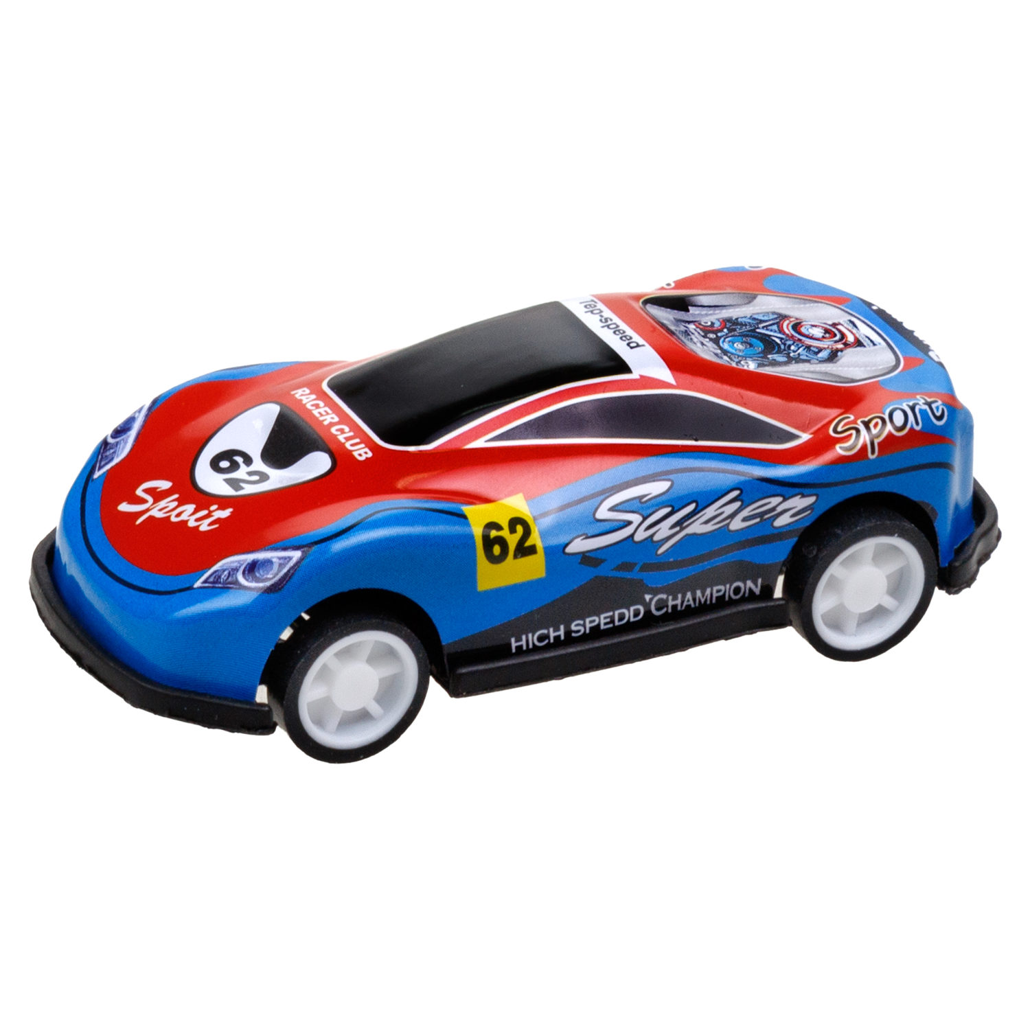 Набор металлических машинок с картой 1TOY Драйв, инерционные, гоночные, маленькие, 6,8 см, 60 шт.