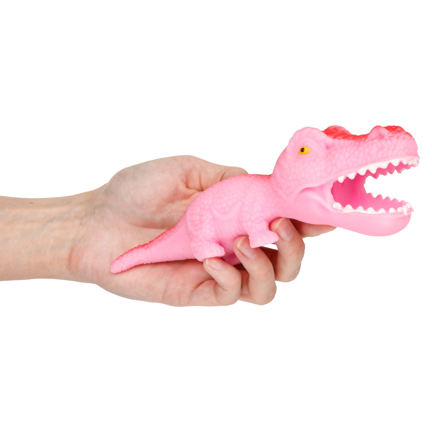 Игрушка-антистресс 1TOY Крутой замес «Крокозавр», розовый