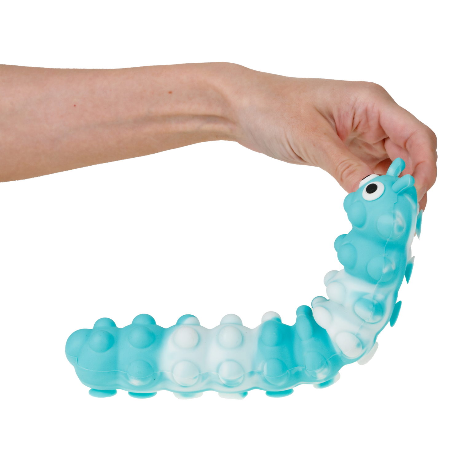 1toy Жмяка Hit Pop It "Гусеница" на присосках 26,5х4,8х3,8 см, 4 вида, 12 шт. в д/б