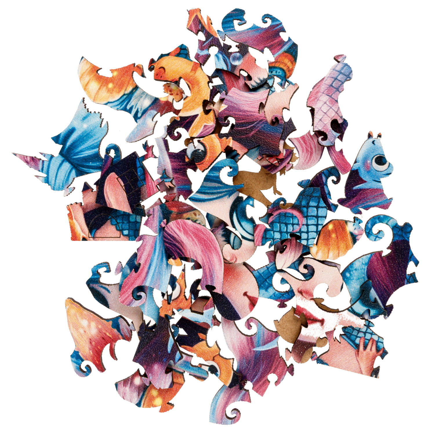 Деревянные пазлы Collection Animals Русалочка Эмили, 50 деталей