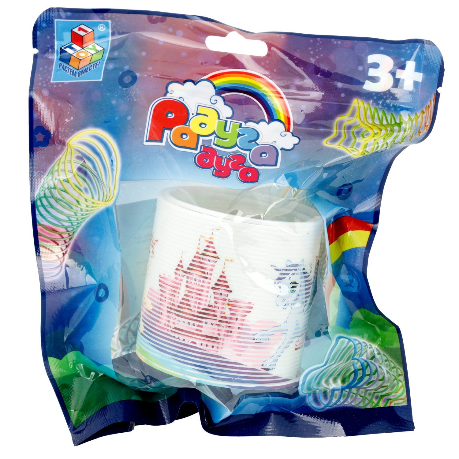 Пружинка радуга 1TOY «Радуга-дуга» Единороги, 6,3*6,5 см