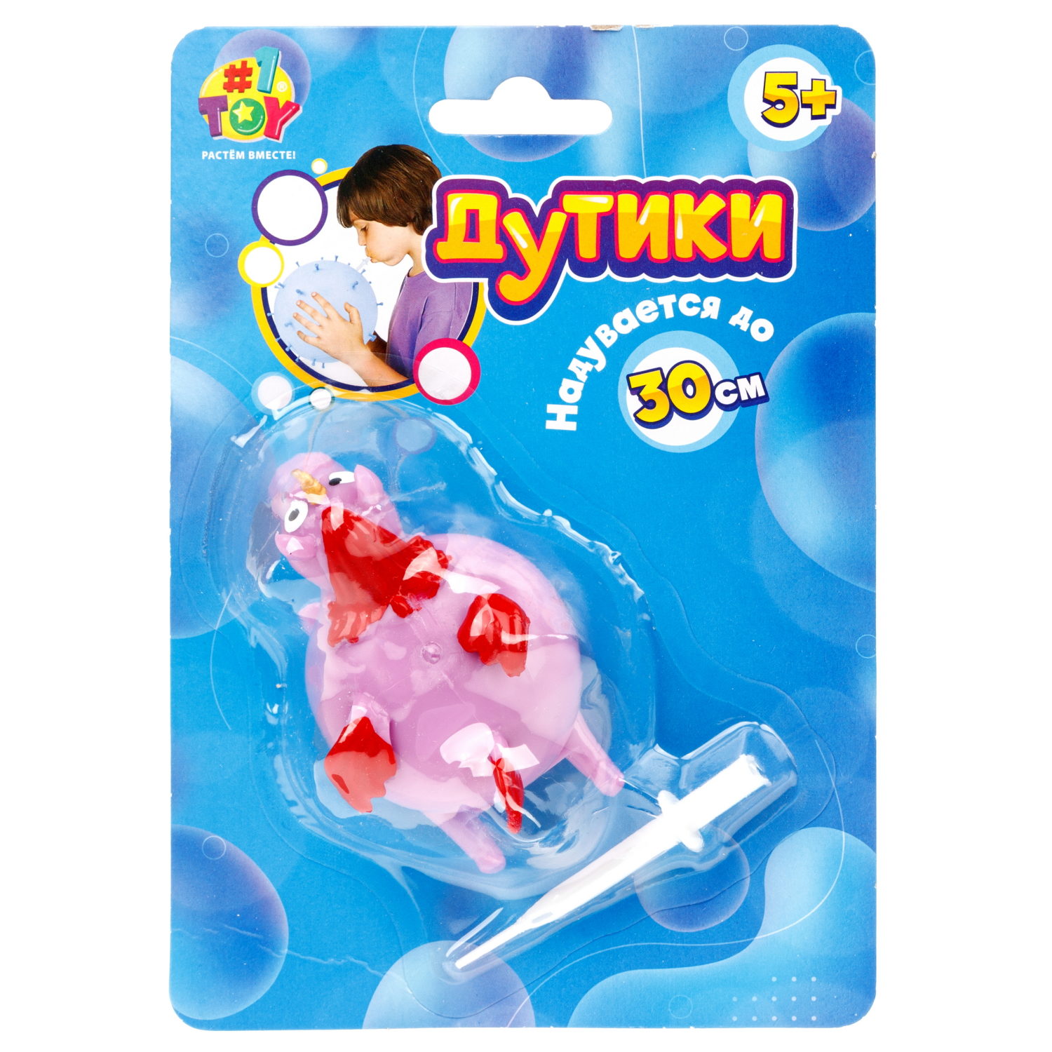 Игрушка ДУТИКИ 1TOY Единорог, максимальный размер 30 см, 3 вида в ассортименте