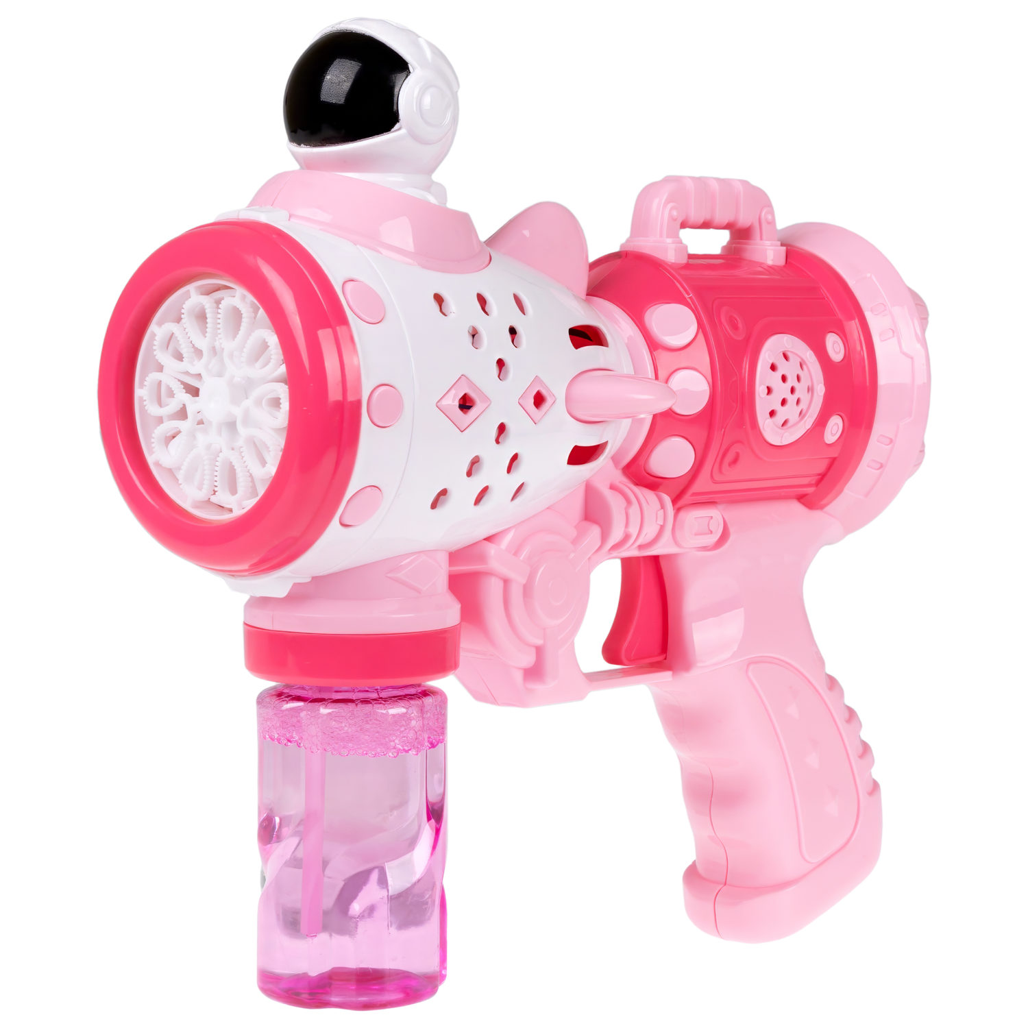 Пистолет для мыльных пузырей 1TOY Мы-шарики! Бластер космический со светом, 50 мл