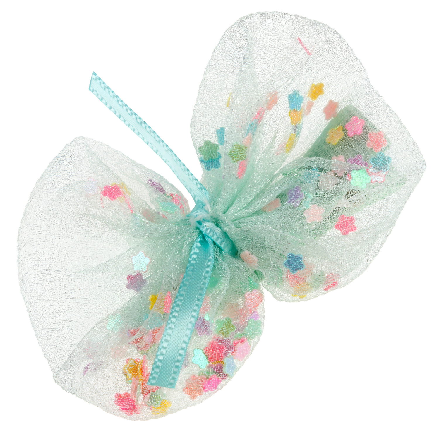 Заколки для волос Lukky Fashion Бантики с блестящей насыпкой, детские, для девочки, зажимы, 4 цвета в ассортименте, набор 2 шт.