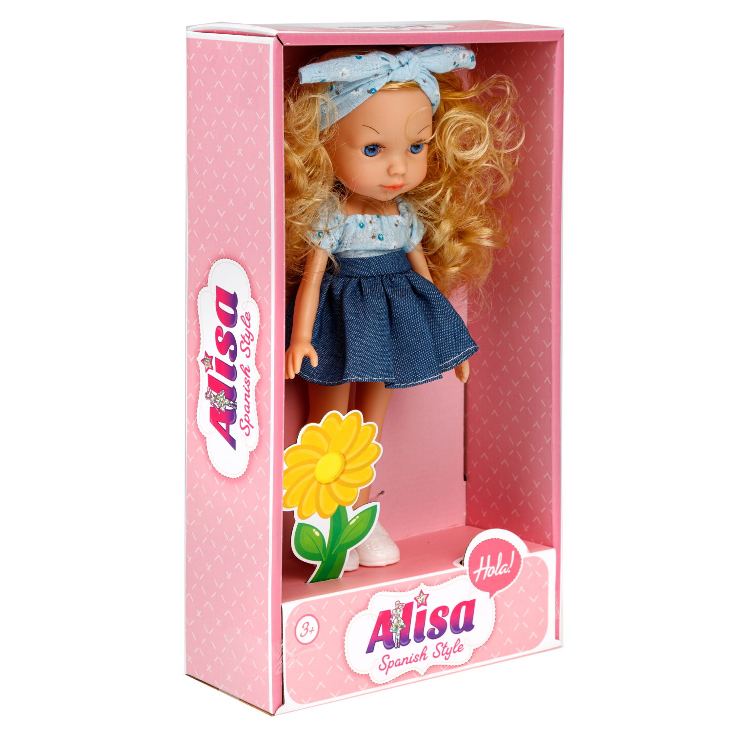 Кукла для девочки 1TOY Alisa испанский стиль, блондинка с длинными волосами, маленькая, 23 см