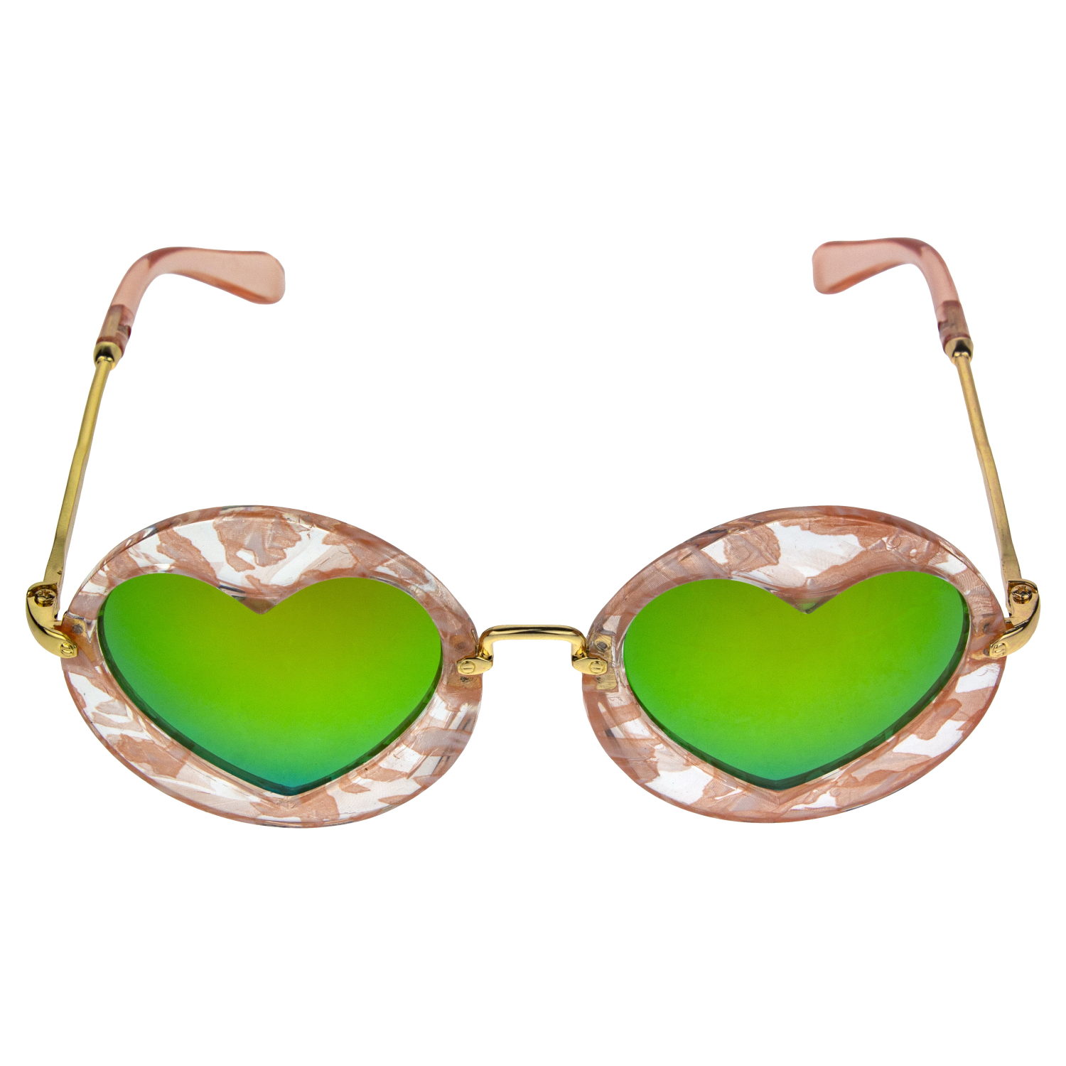 Очки солнцезащитные детские Lukky Fashion в виде сердечек, розовый