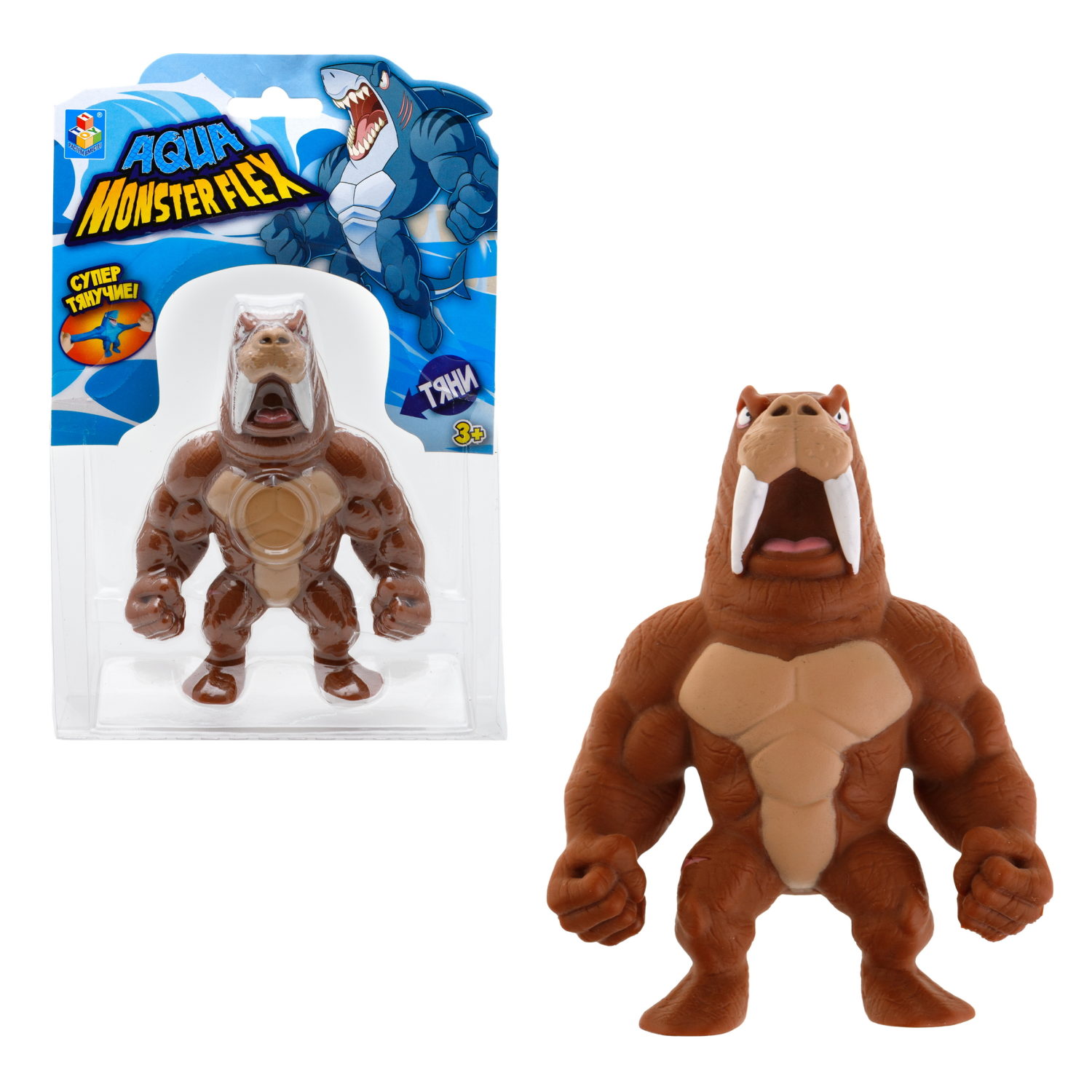 1Toy Игрушка для мальчика, тянучка монстр MONSTER FLEX AQUA, антистресс, 14 видов в ассортименте