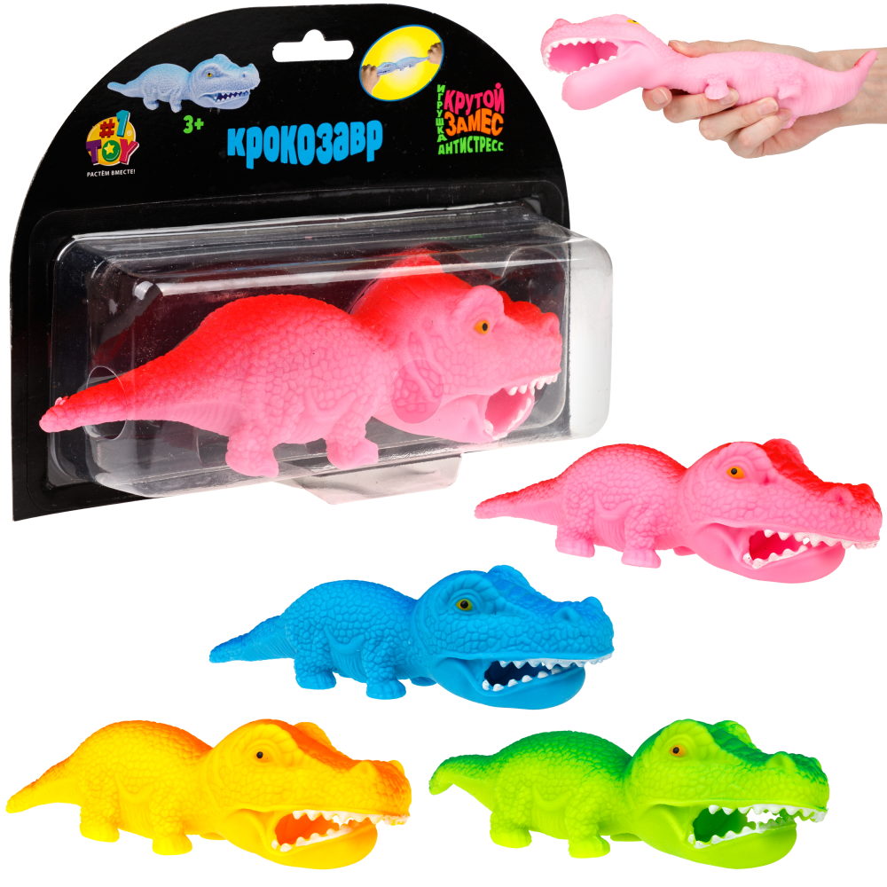 Игрушка-антистресс 1TOY Крутой замес «Крокозавр», в ассортименте