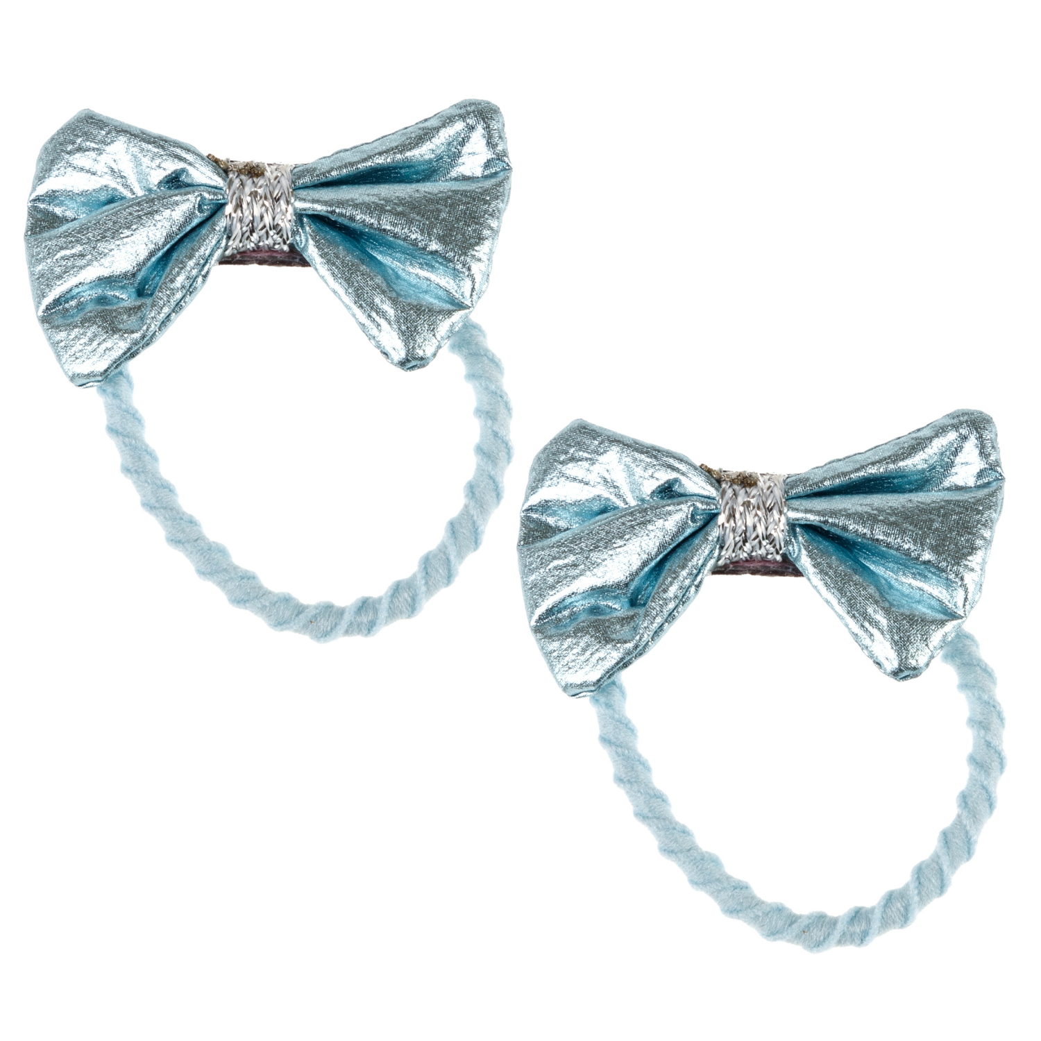 Lukky Fashion набор из 3 аксес.д.волос Бантики "Металлизированная кожа":2 резинки,1 заколка-зажим,5 цв.микс