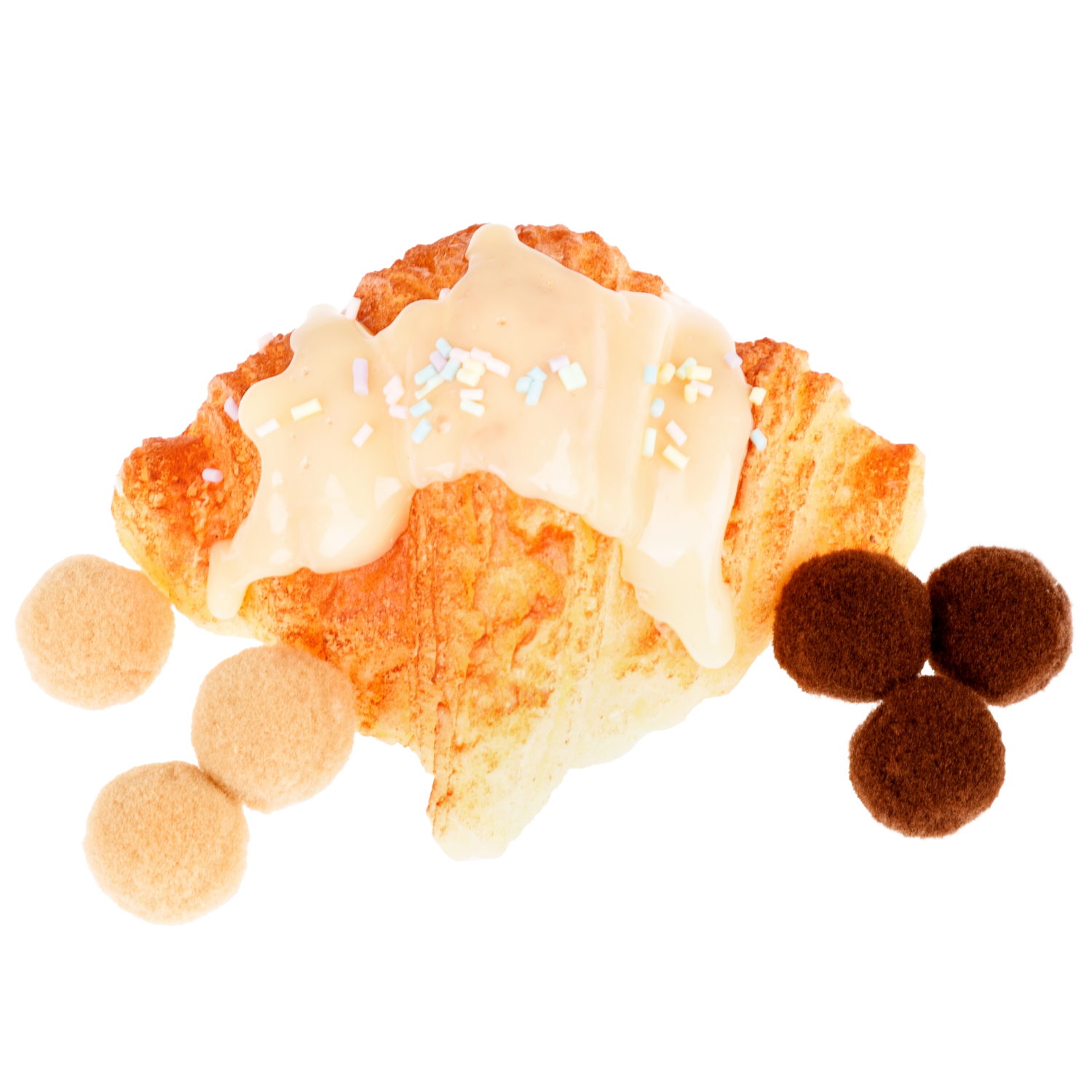 Антистресс-игрушка 1TOY Крутой замес Няшка-вкусняшка Круассан, в ассортименте, 9,5х8х4 см