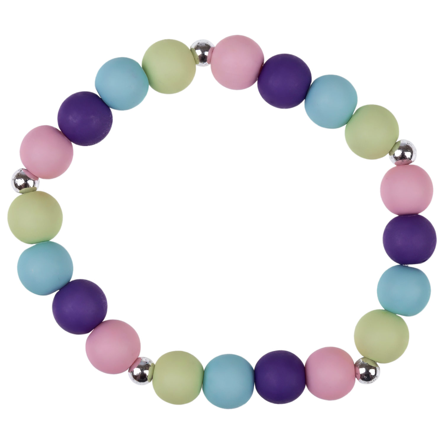 Набор украшений Lukky Fashion "Сиреневая нежность с бантиком" из матовых бусин: 2 браслета, клипсы для ушей, бусы, колечко