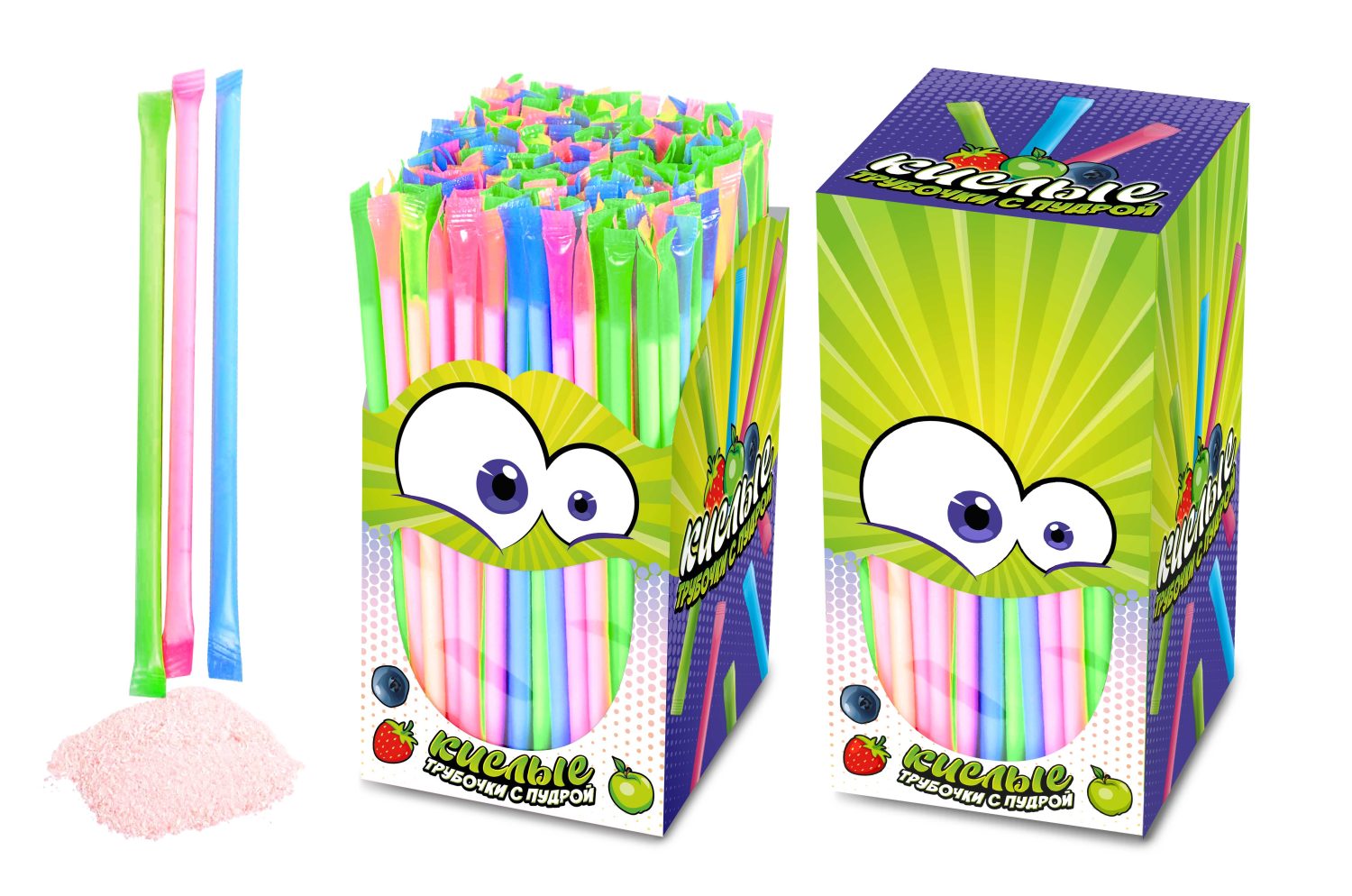 ТРУБОЧКА с кислой пудрой, блок 250 шт. (3г х 250 х 12)