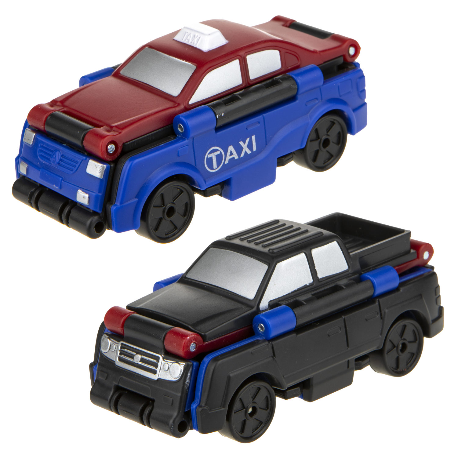 Машинка игрушка для мальчика 2в1 Transcar Double 1toy: такси – пикап