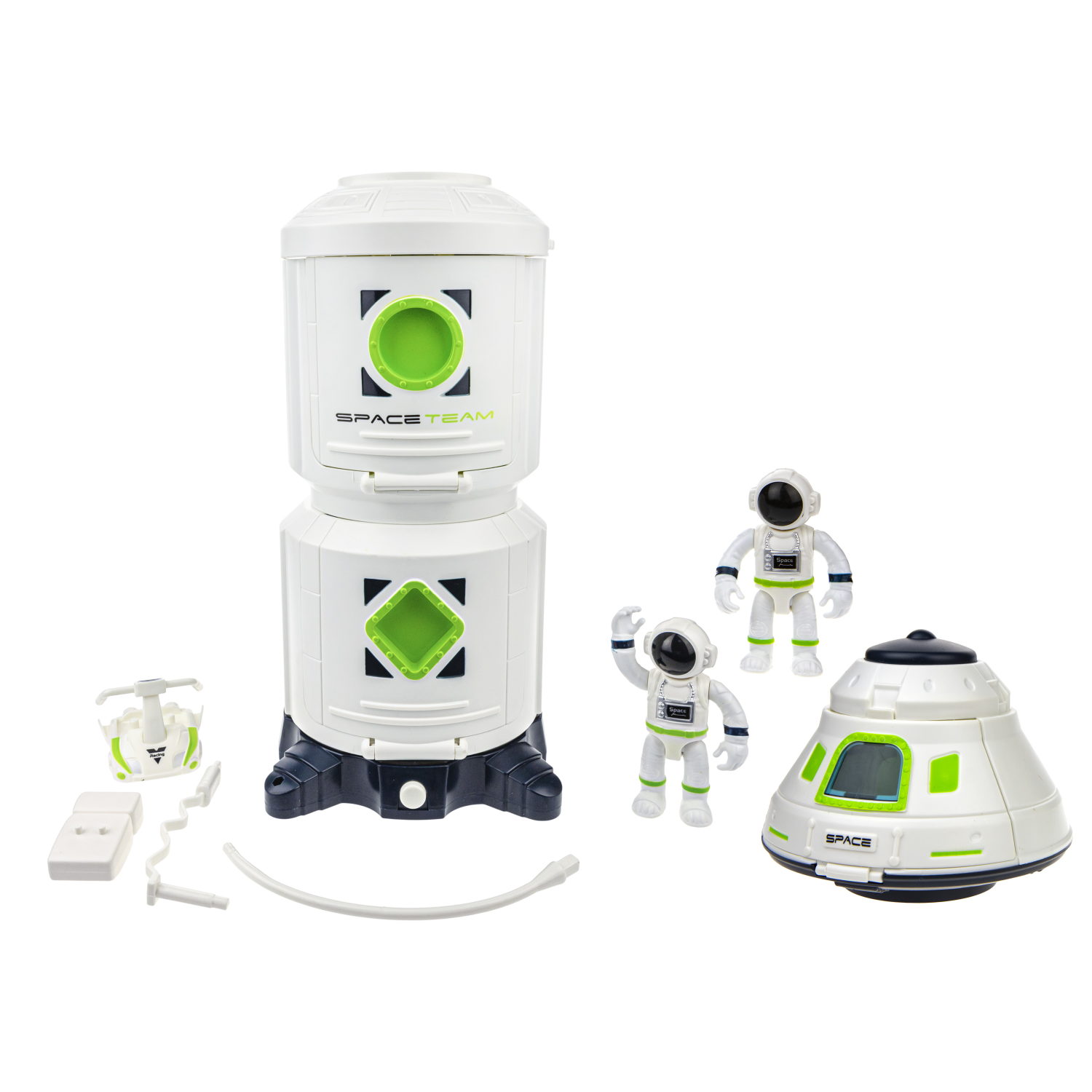 1TOY SPACE TEAM 3 в 1 Космический набор (станция, скутер, капсула, 2 космонавта, свет и звук), кор.