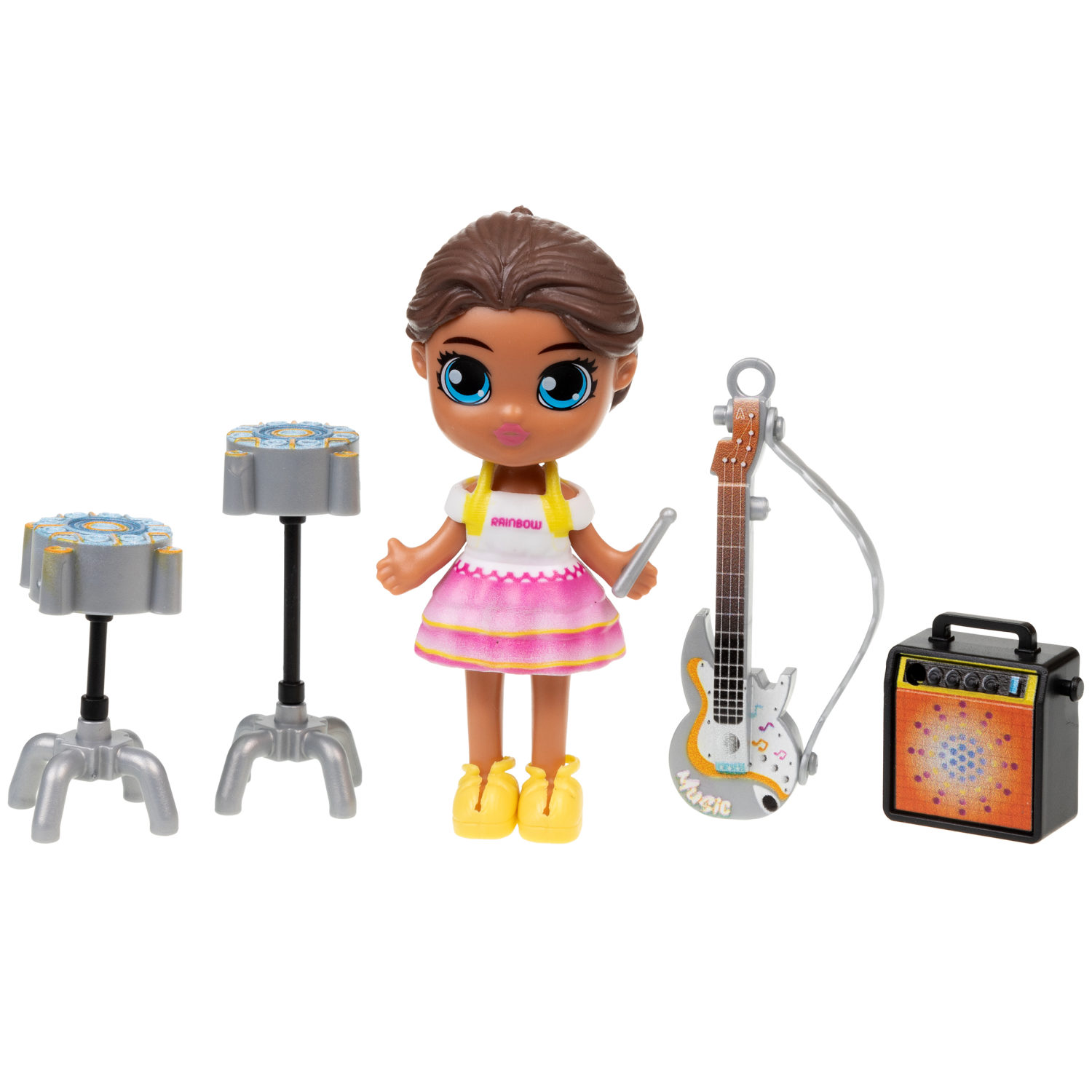 Кукла для девочки и аксессуары 1TOY LUCKY BOX Party girl, детская, маленькая, с музыкальными инструментами