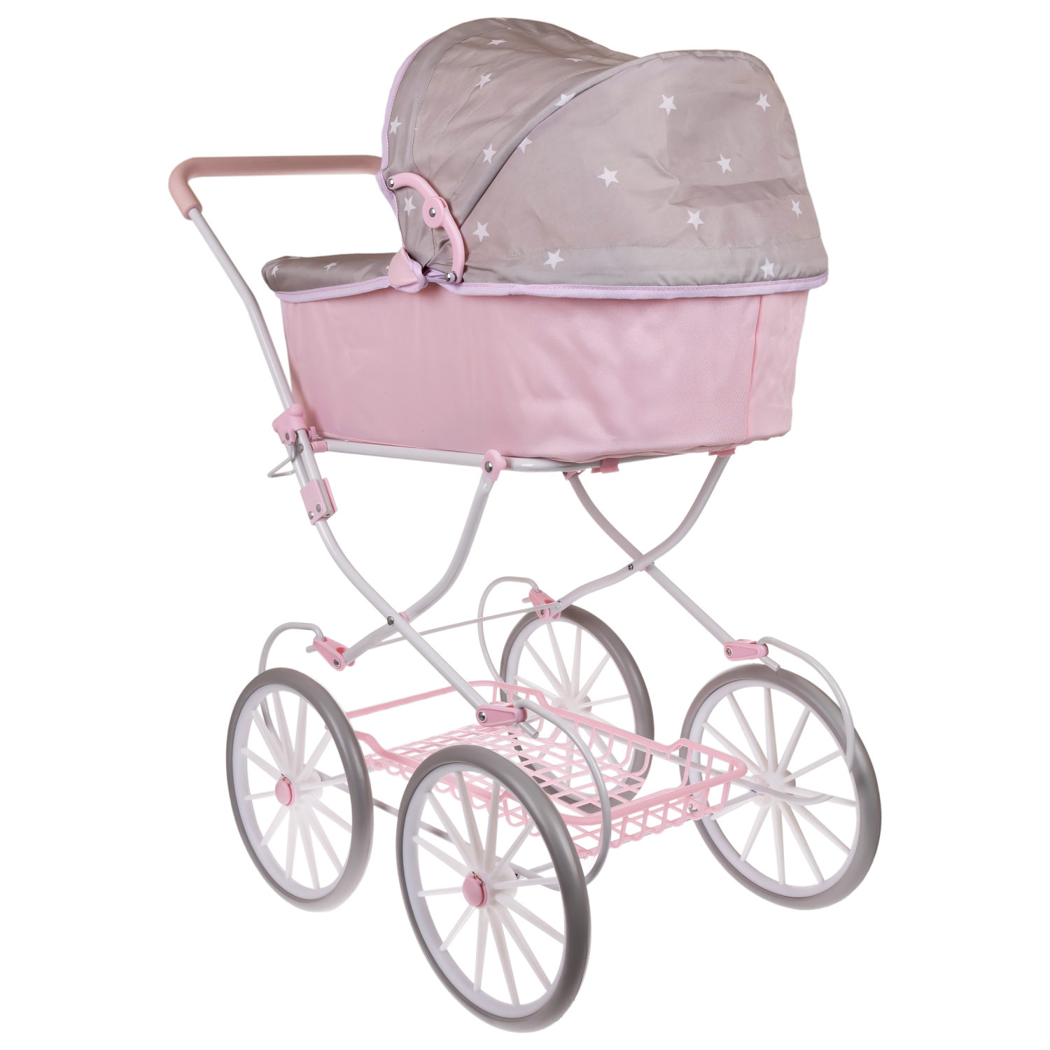 Коляска-люлька для кукол Arias детская, прогулочная, складная, большая, высокая, с сумкой