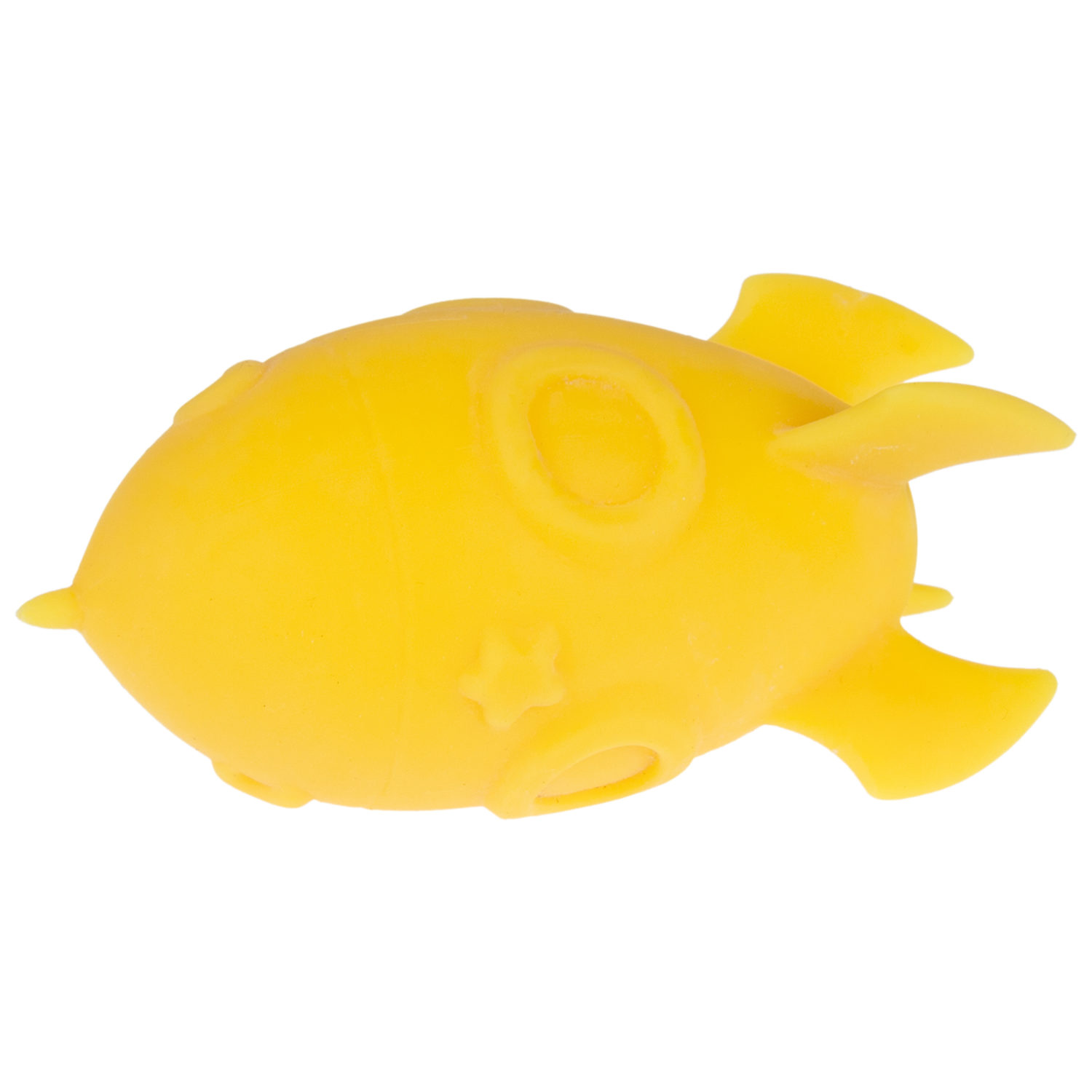 Антистресс-игрушка для рук 1TOY Крутой замес Ракета, жмякалка, мялка, 11 см, жёлтая
