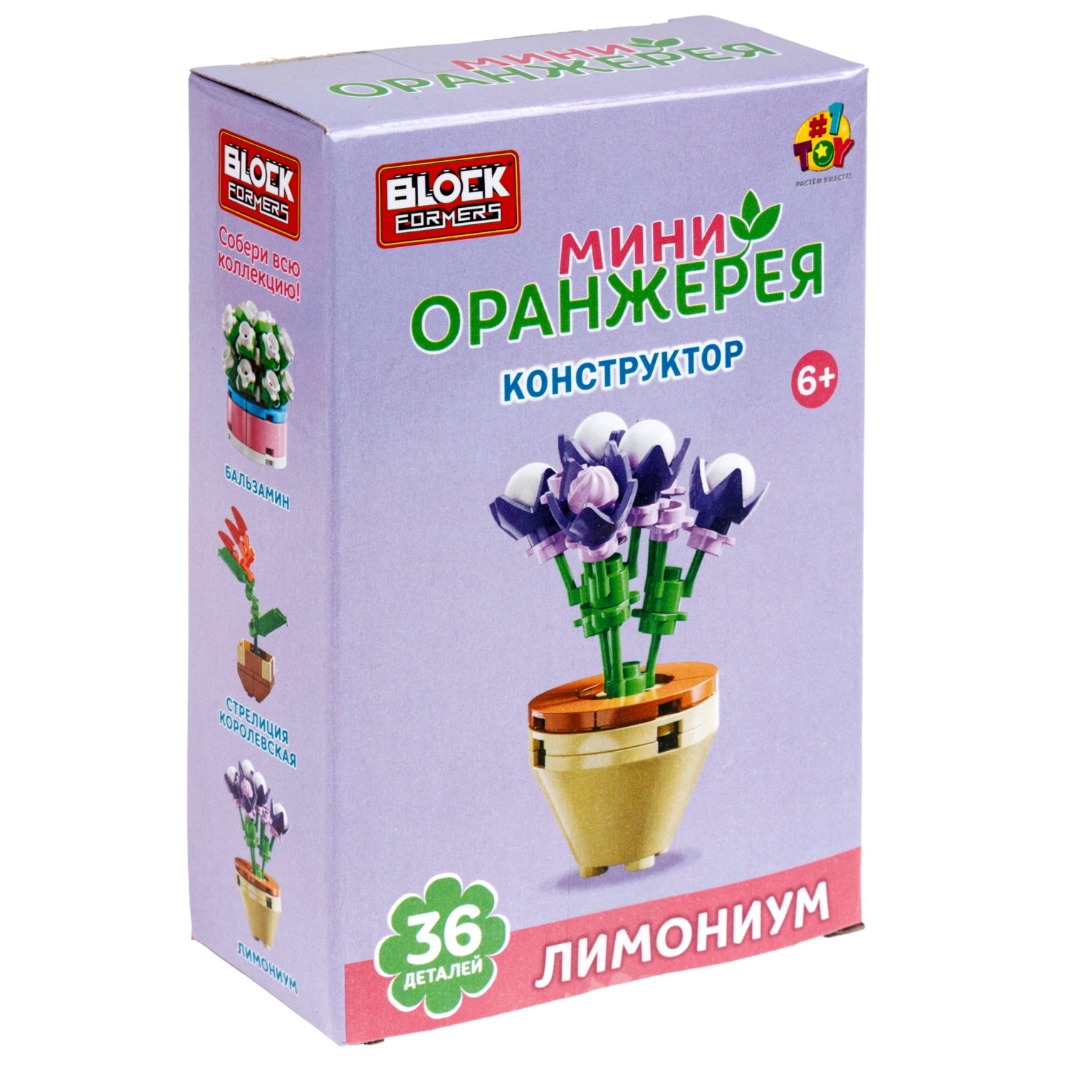 Конструктор 1TOY Blockformers Мини-оранжерея, 6 видов в ассортименте