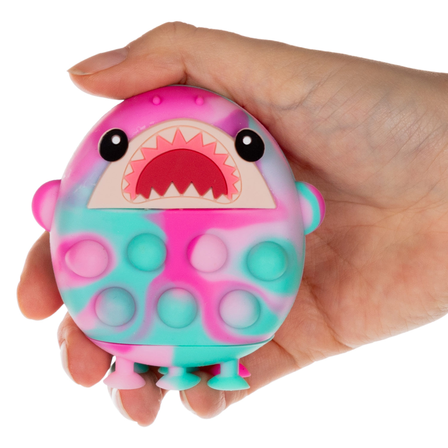 1toy Жмяка Hit Pop It "Акула" на присосках, 8х7х3,5 см, 3 вида в ассортименте