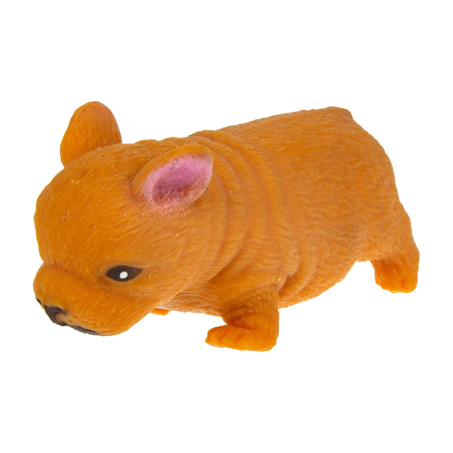 Антистресс-игрушка для рук 1TOY Крутой замес Бульдог рыжий, жмякалка, мялка, тянучка, 8,5 см