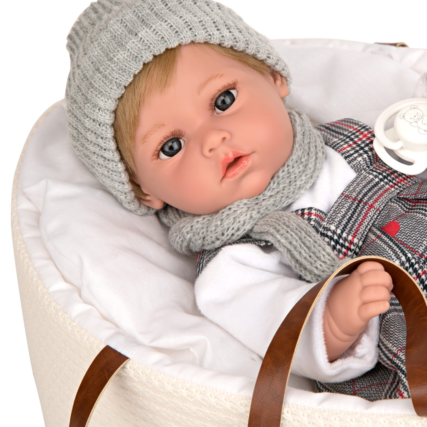 Кукла с люлькой Arias ELEGANCE NIA 33 cм, мягконабивная, с аксессуарами