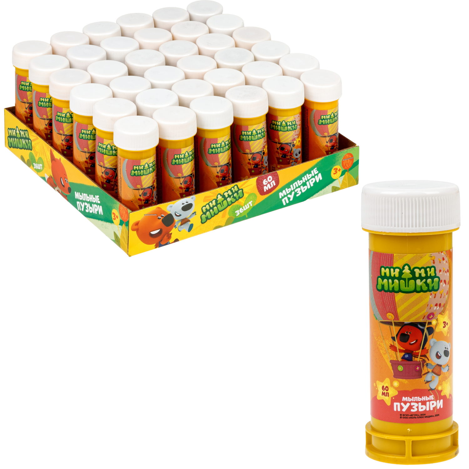Мыльные пузыри 1TOY Ми-ми-мишки, 60 мл