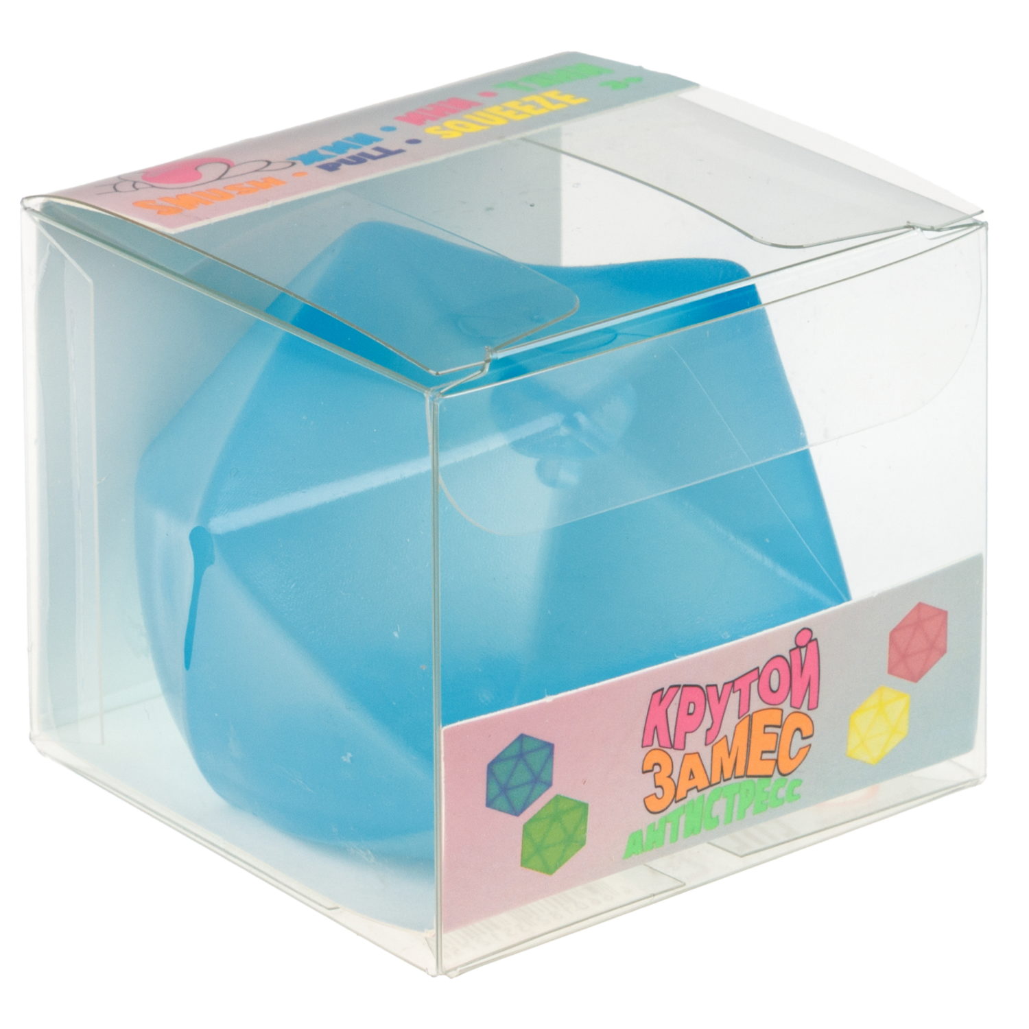 Антистресс-игрушка 1TOY Крутой замес Супергель шар полигональный,  в ассортименте, 6 см