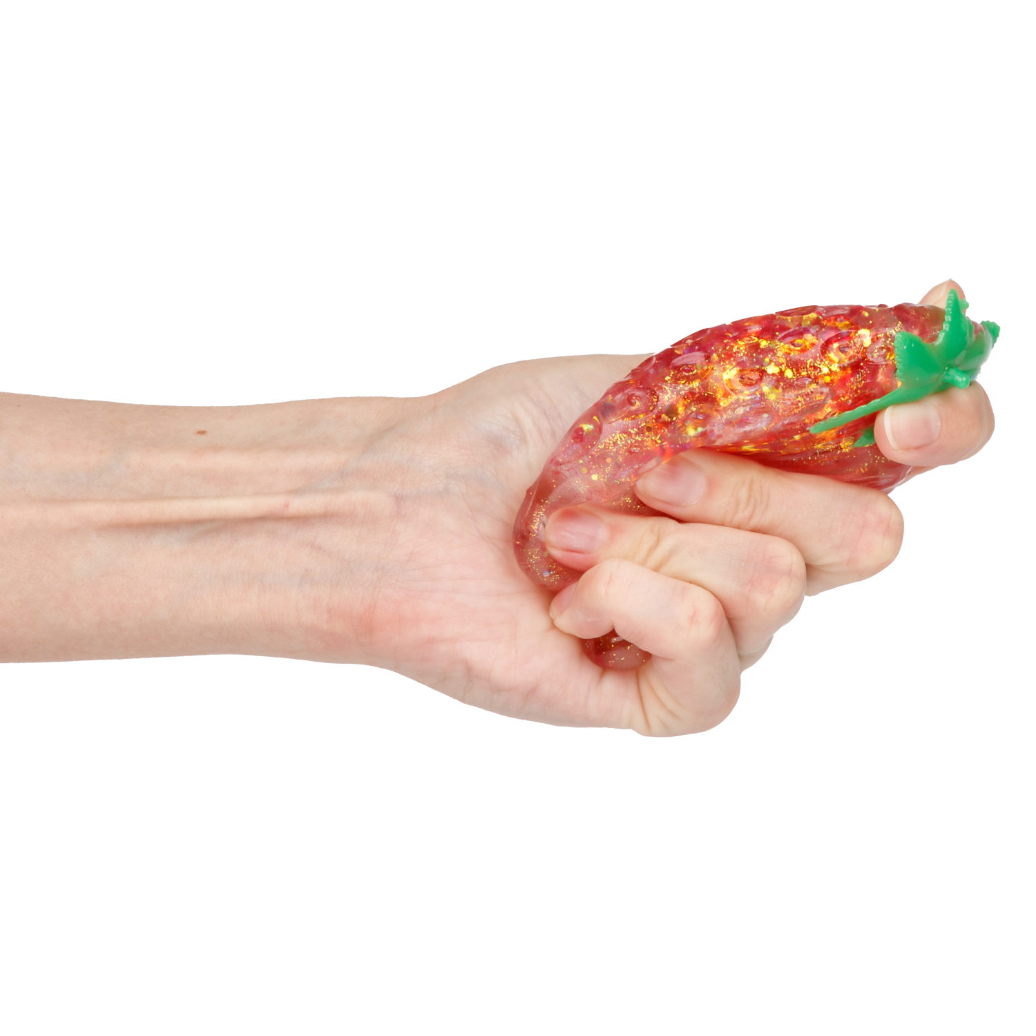 Игрушка-антистресс 1TOY Крутой замес «Супергель» клубника 5,5*5,5 см