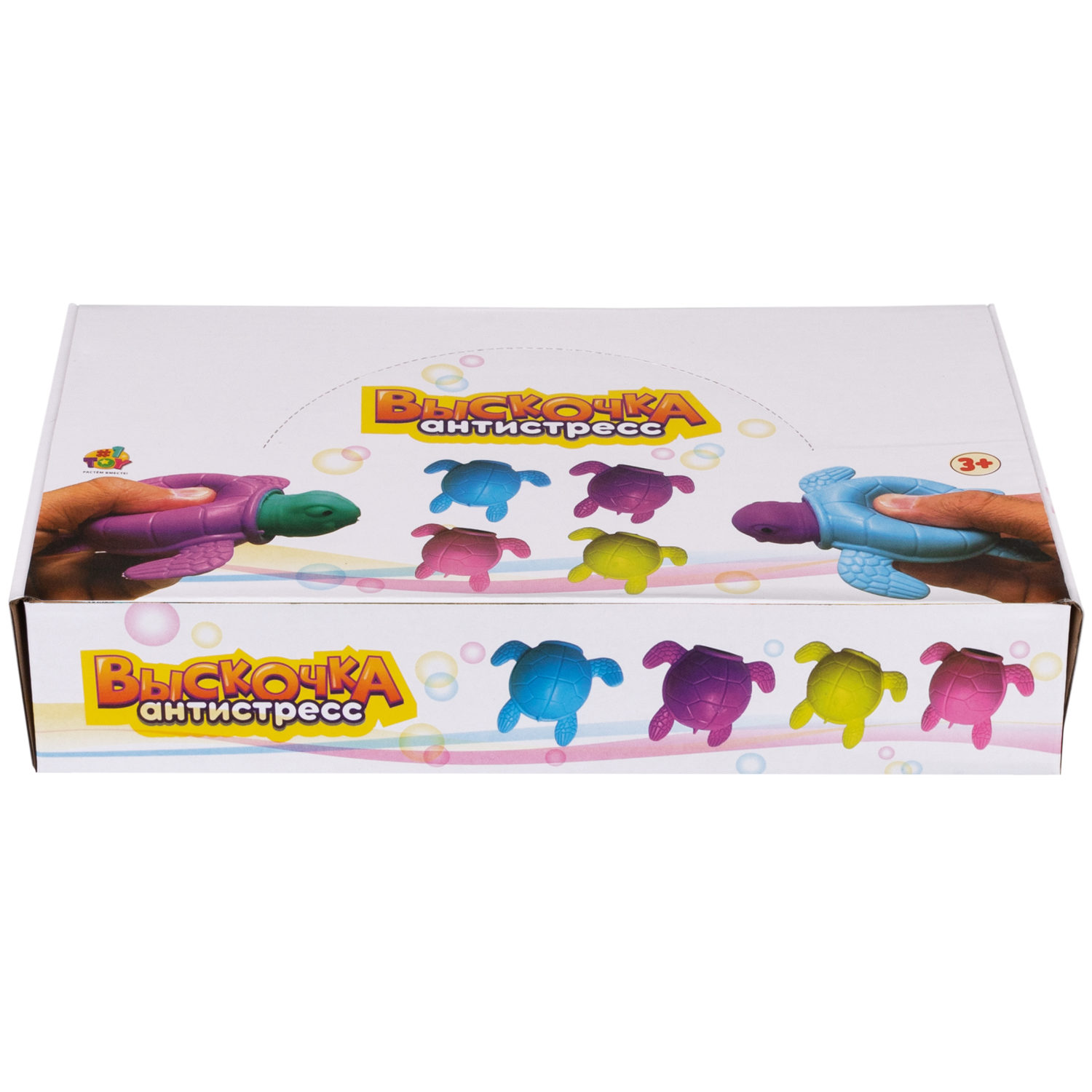 1TOY Жмяка "Выскочка. Черепаха" 9х6,5х6,5 см, 4 цвета в ассортименте