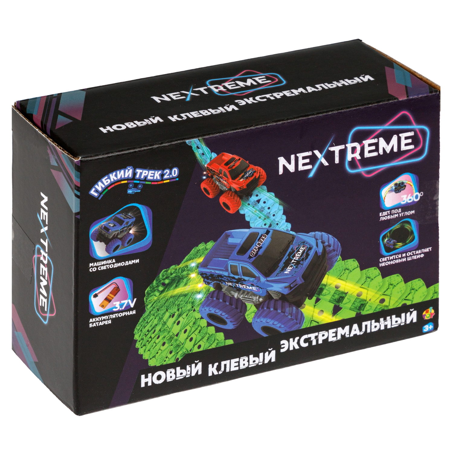 1TOY NEXTREME Гибкий трек внедорожник синий с аккумуляторной батареей