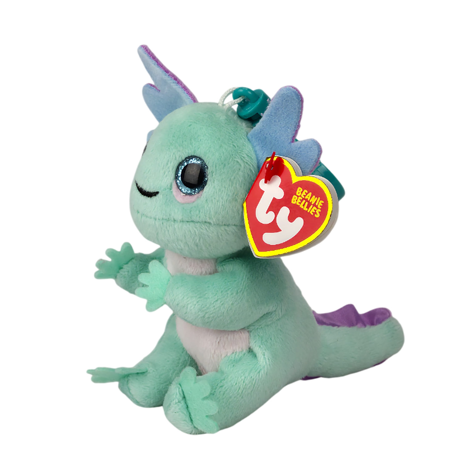 Мягкая игрушка на клипсе TY Пастельный Аксолотль Алекс, 15 см