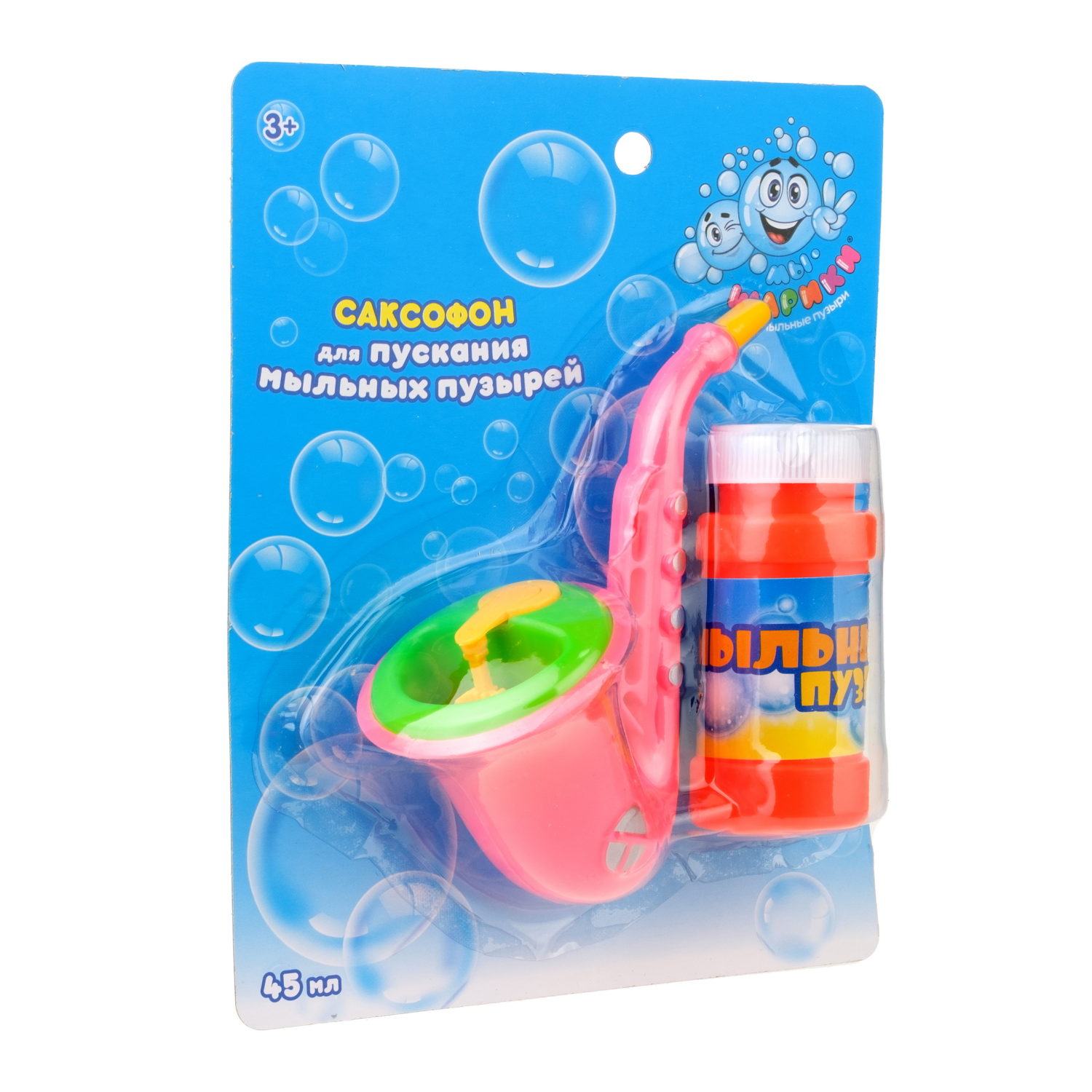 Игрушка для пускания мыльных пузырей 1TOY Мы-шарики! Саксофон, 45 мл