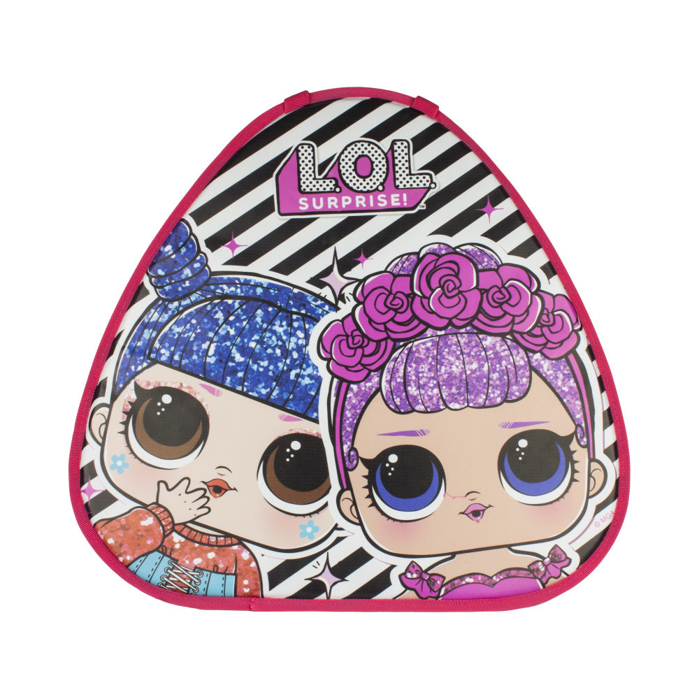 Ледянка мягкая, большая, треугольная, с крепкой ручкой, для катания с горки, для девочки LOL, 52х50см