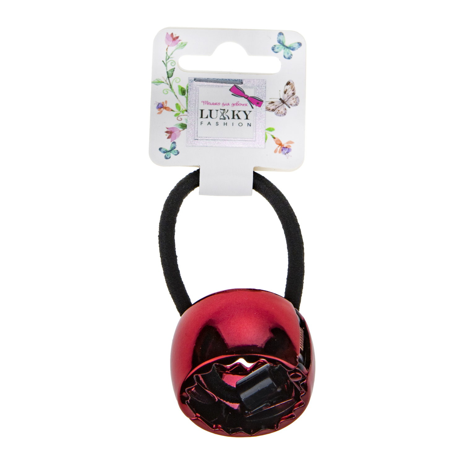Резинка для волос Lukky Fashion с зажимом в виде колечка