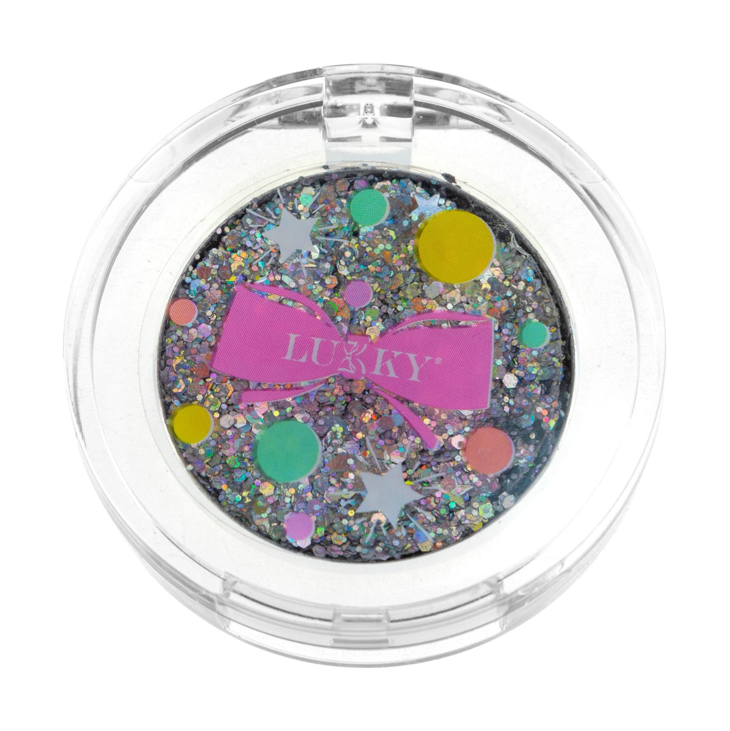Lukky Блестки для лица, тела и волос 1 г, серебряный цвет, аппликатор, блистер