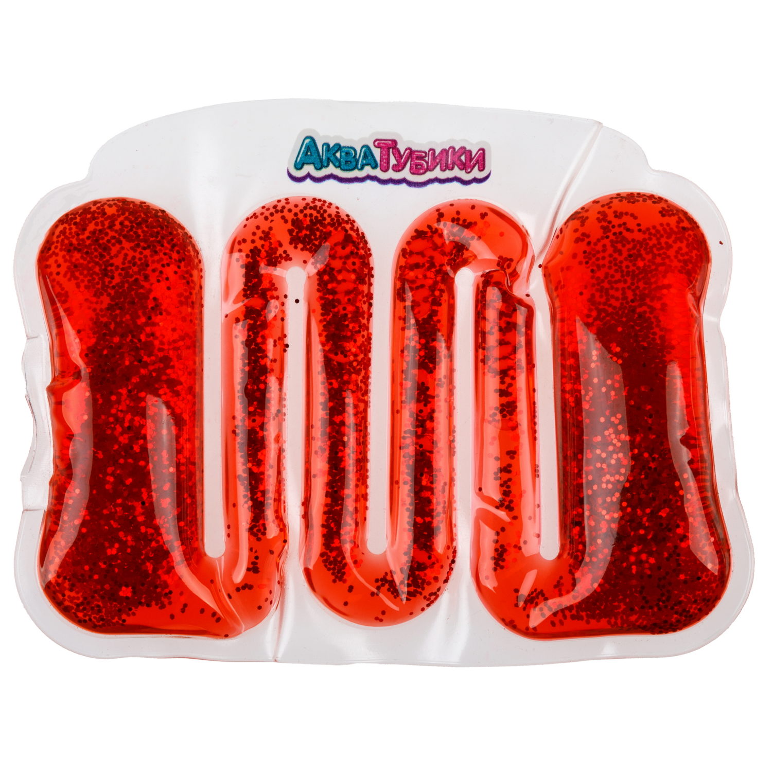 Акватубики переливайка 1TOY «Салют» скользун с водой внутри, антистресс для рук, жмякалка, 4 цвета в ассортименте