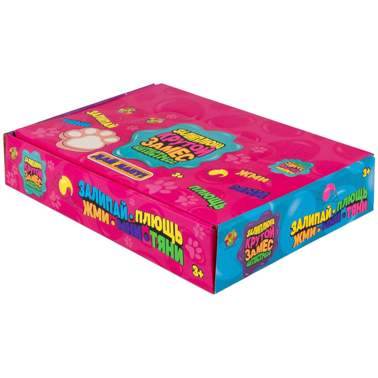 Игрушка-антистресс 1TOY Крутой замес Залиплющ, Дай лапу, таба лапка, 8*6,5*3,5 см