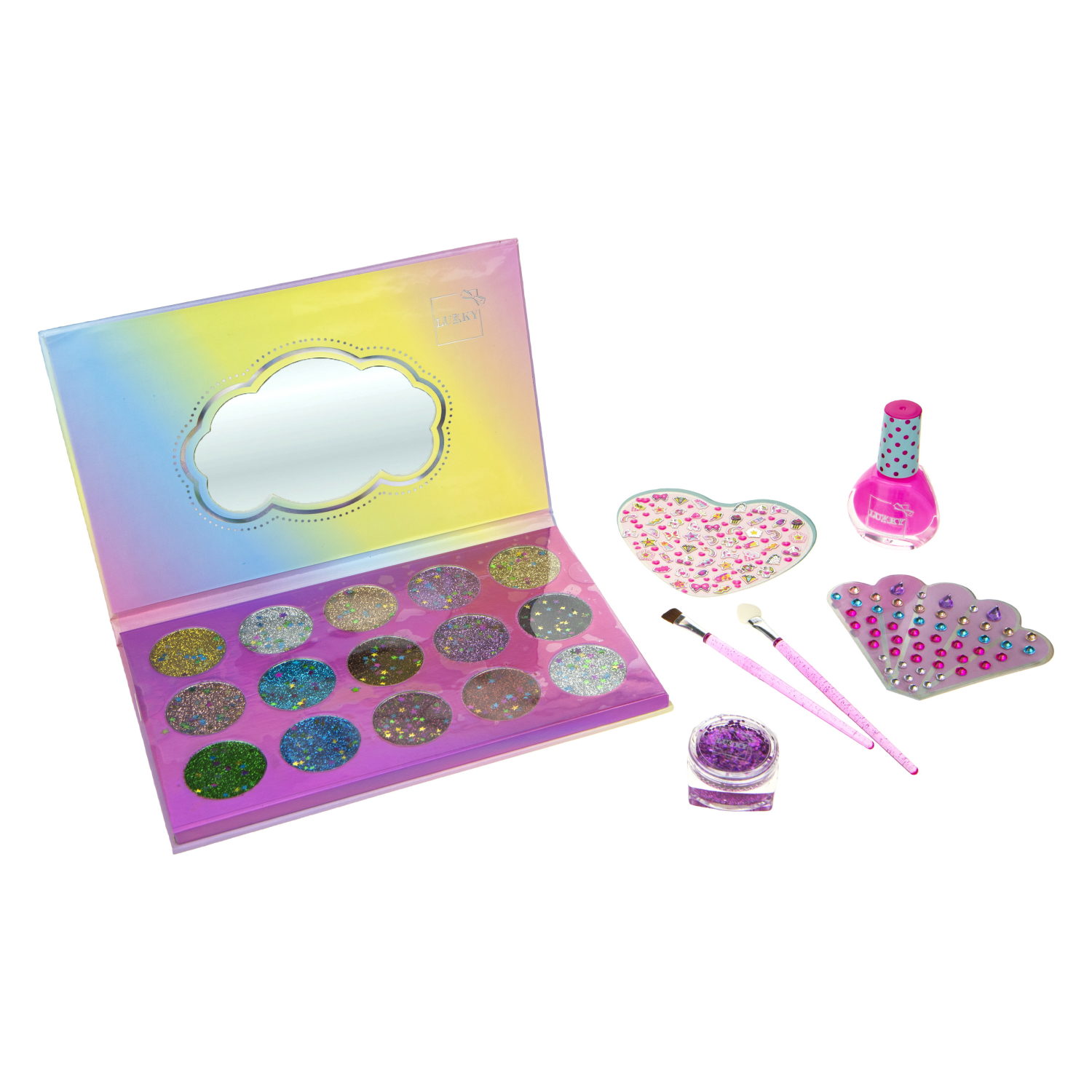Набор детской декоративной косметики для девочек Lukky Бьюти-Дизайн Блестящий Стиль, подарочный набор для макияжа