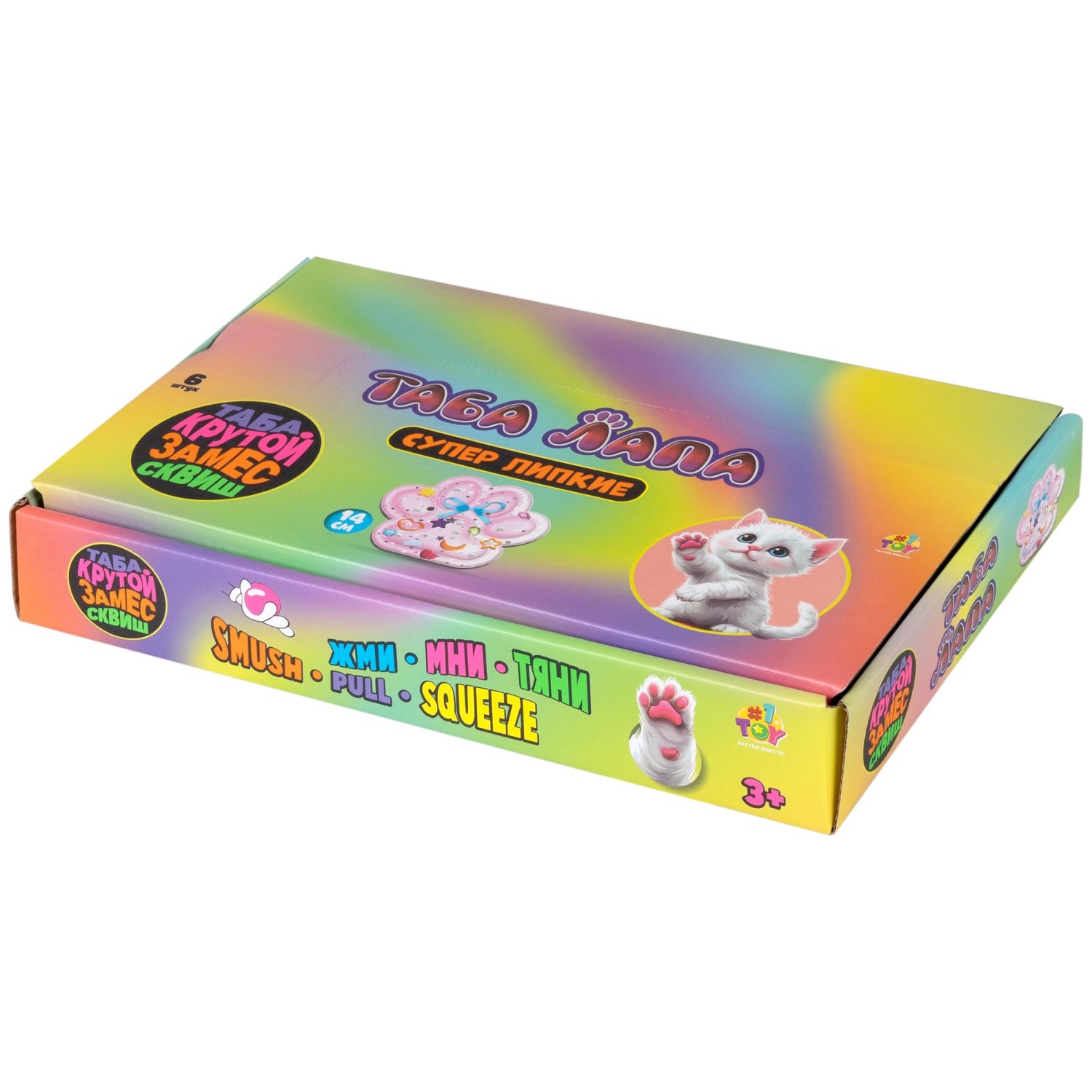 Таба лапа цветная 1TOY Крутой замес, большая, 14х3,5 см, в ассортименте